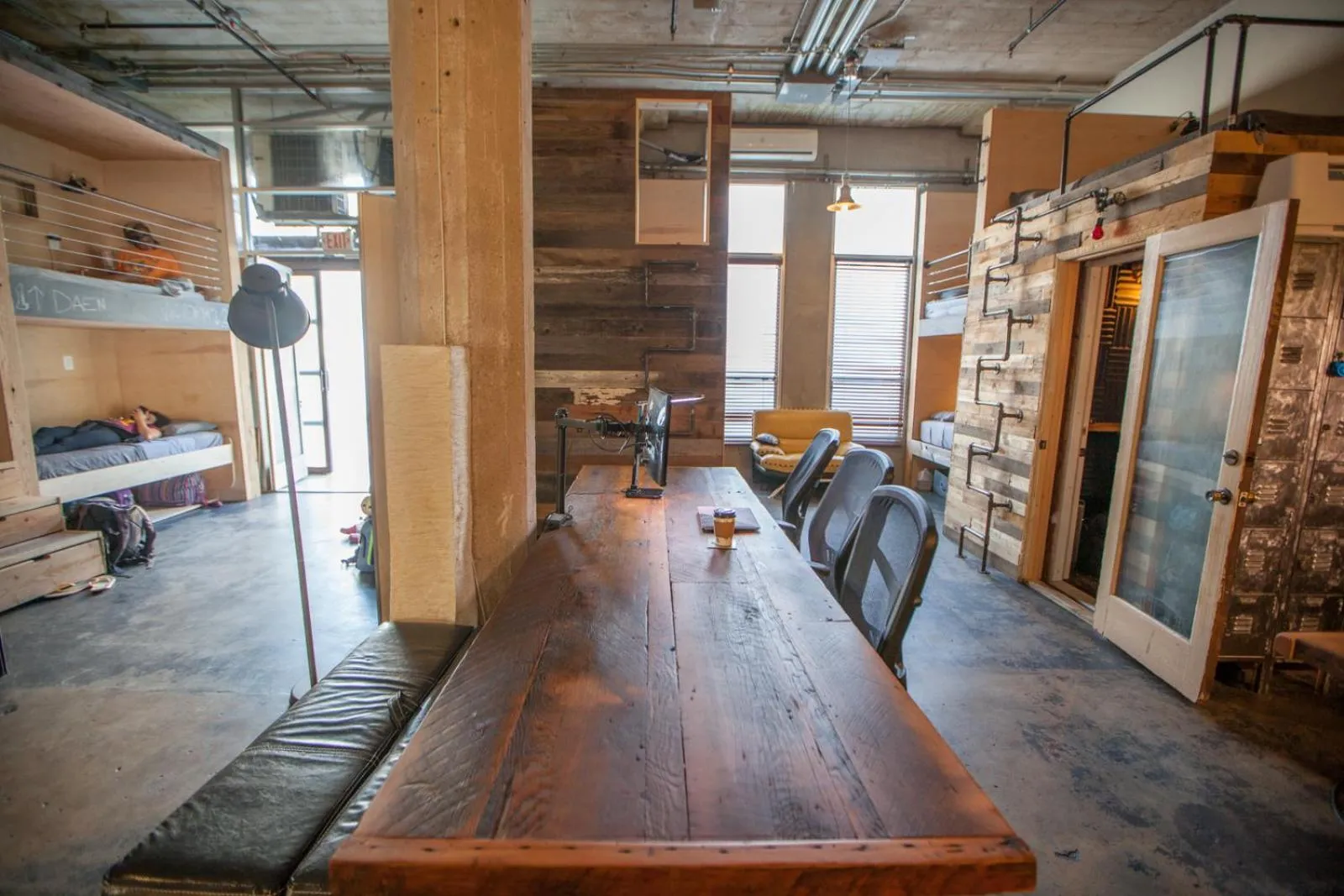 Dining area in PodShare Hollywood