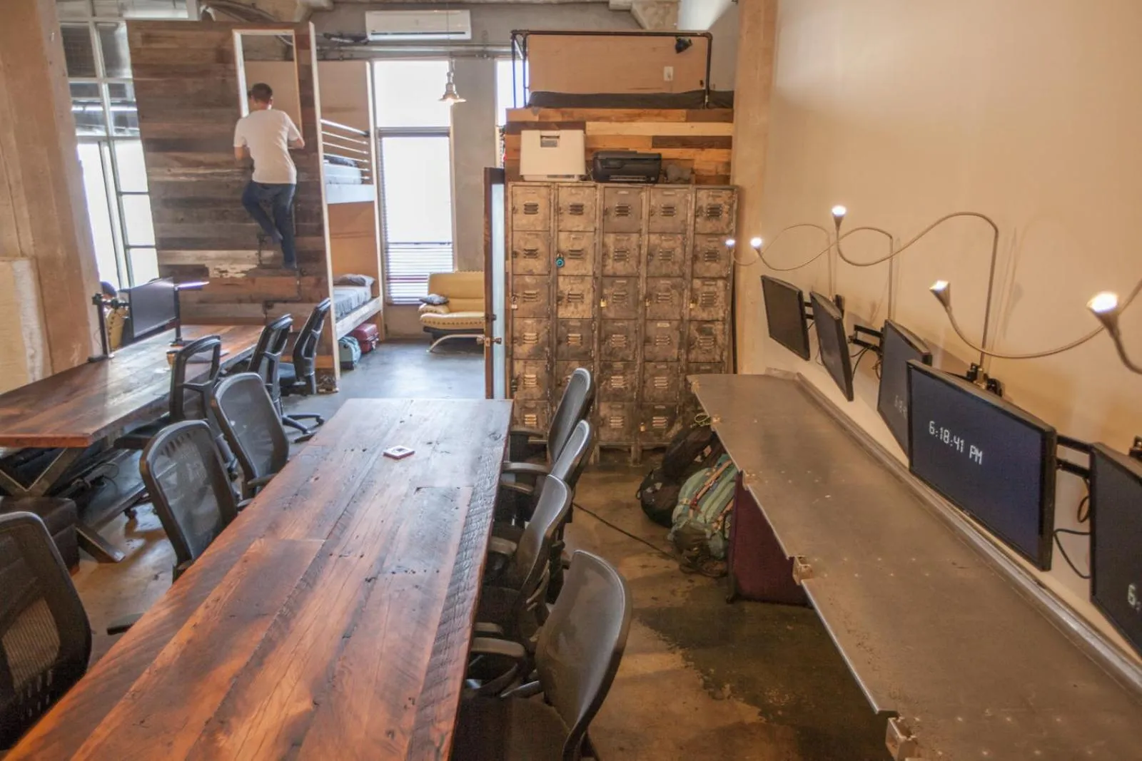 Seating area in PodShare Hollywood