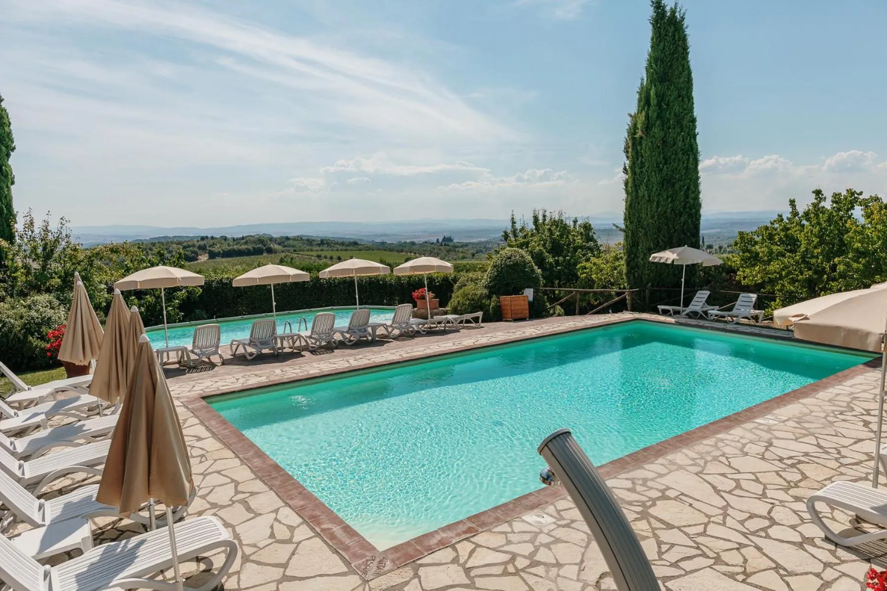 Pool view in Borgo Villa a Sesta