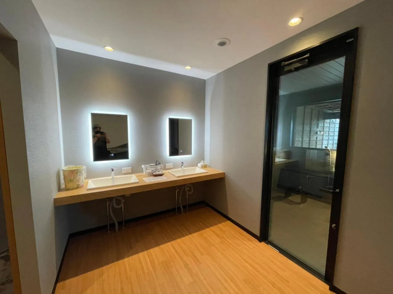 Bed in Shoji Lake Hotel