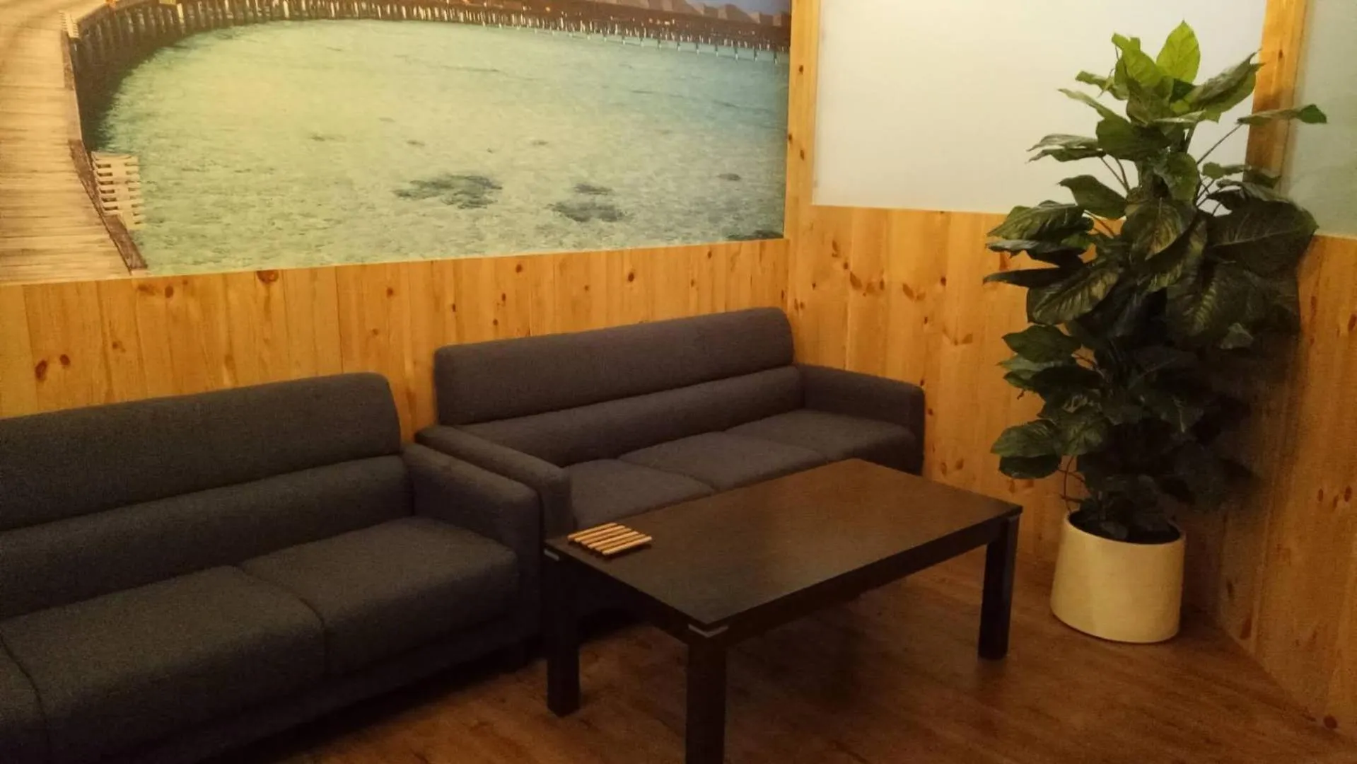 Living room in D'calton seaview apartment