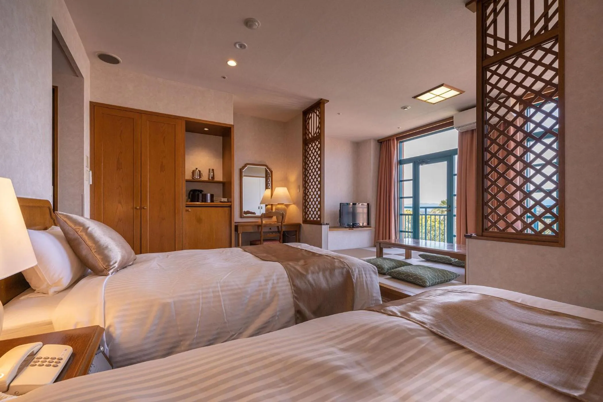 Photo of the whole room, Bed in Ooedo Onsen Monogatari Premium Saikaibashi