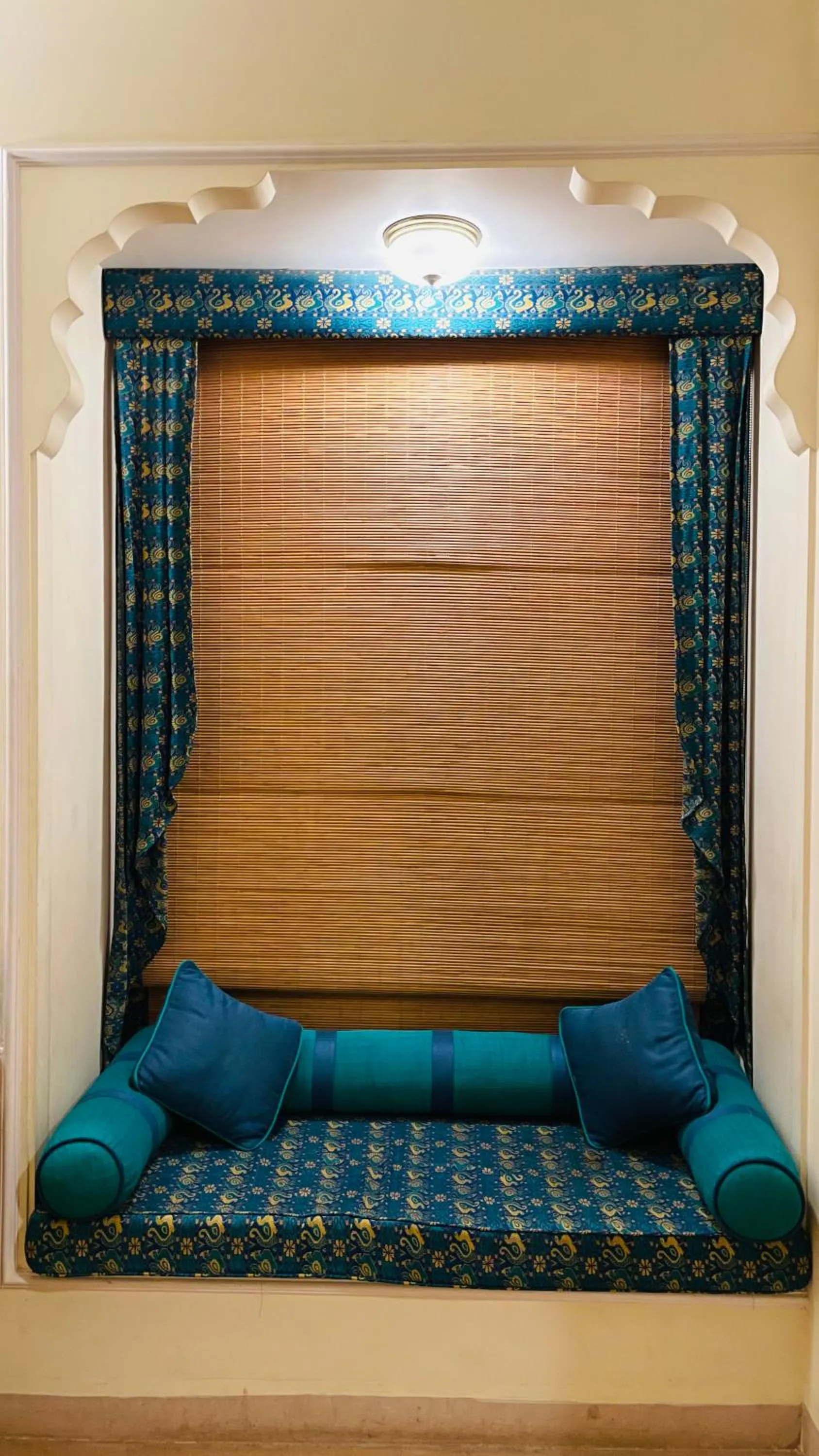 Seating area, Bed in Heritage Resort Bikaner