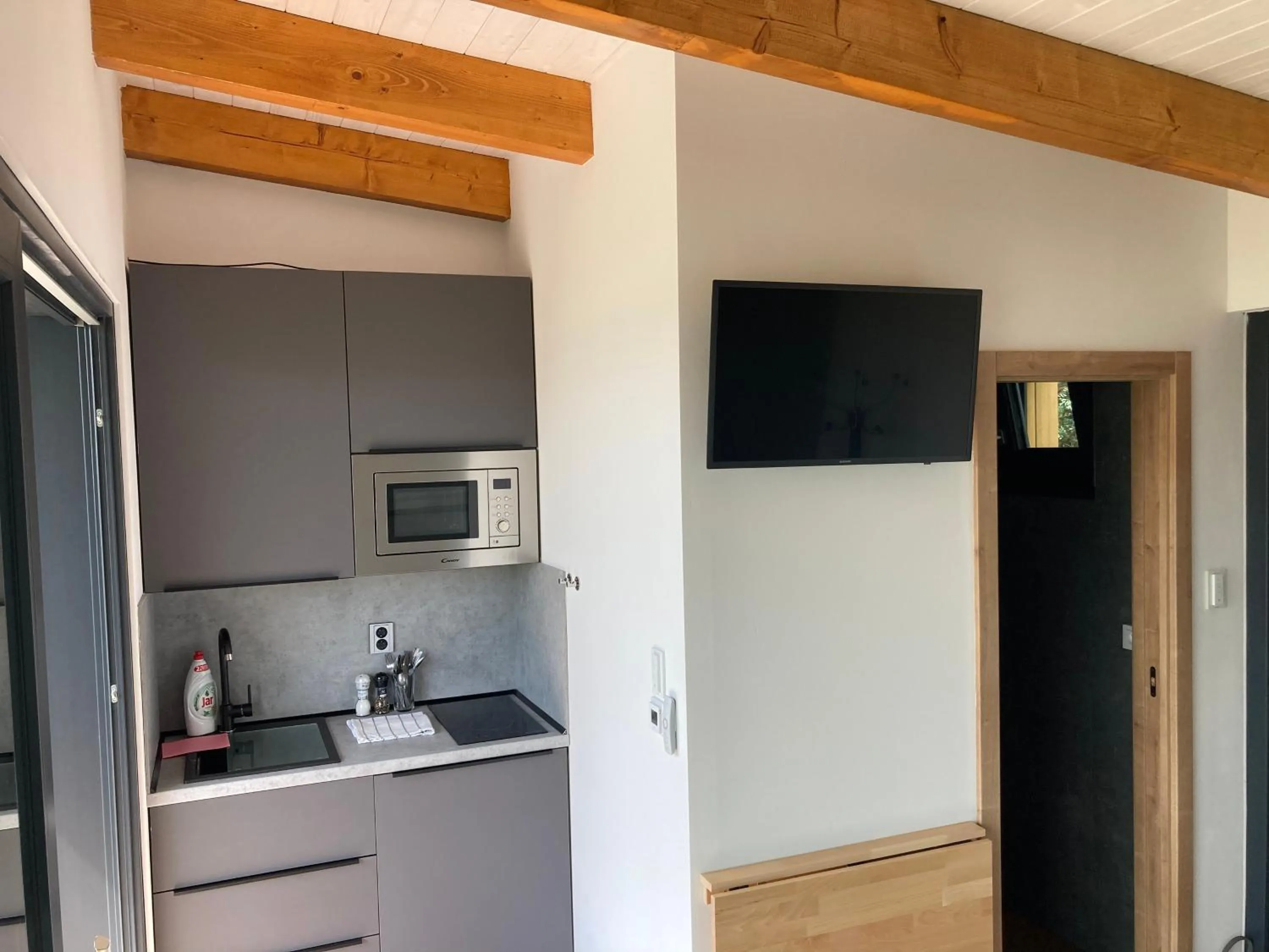 Kitchen or kitchenette in Retro chaty Soběšky