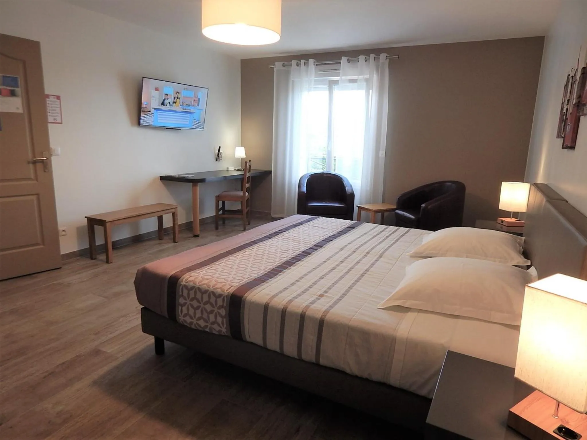 TV and multimedia, Bed in Chambres d'hôtes GIDY