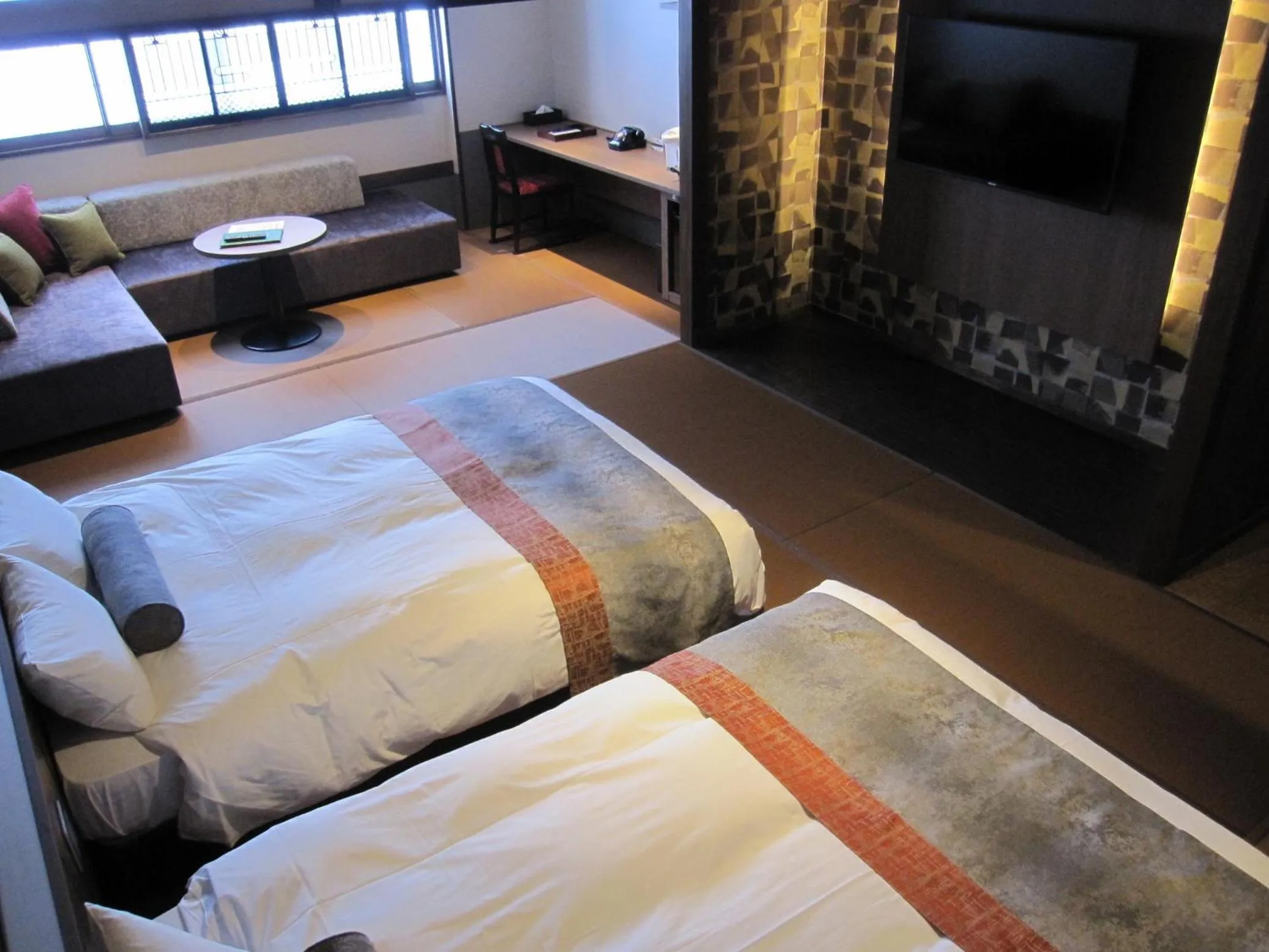 Bed in Oyado Sansui