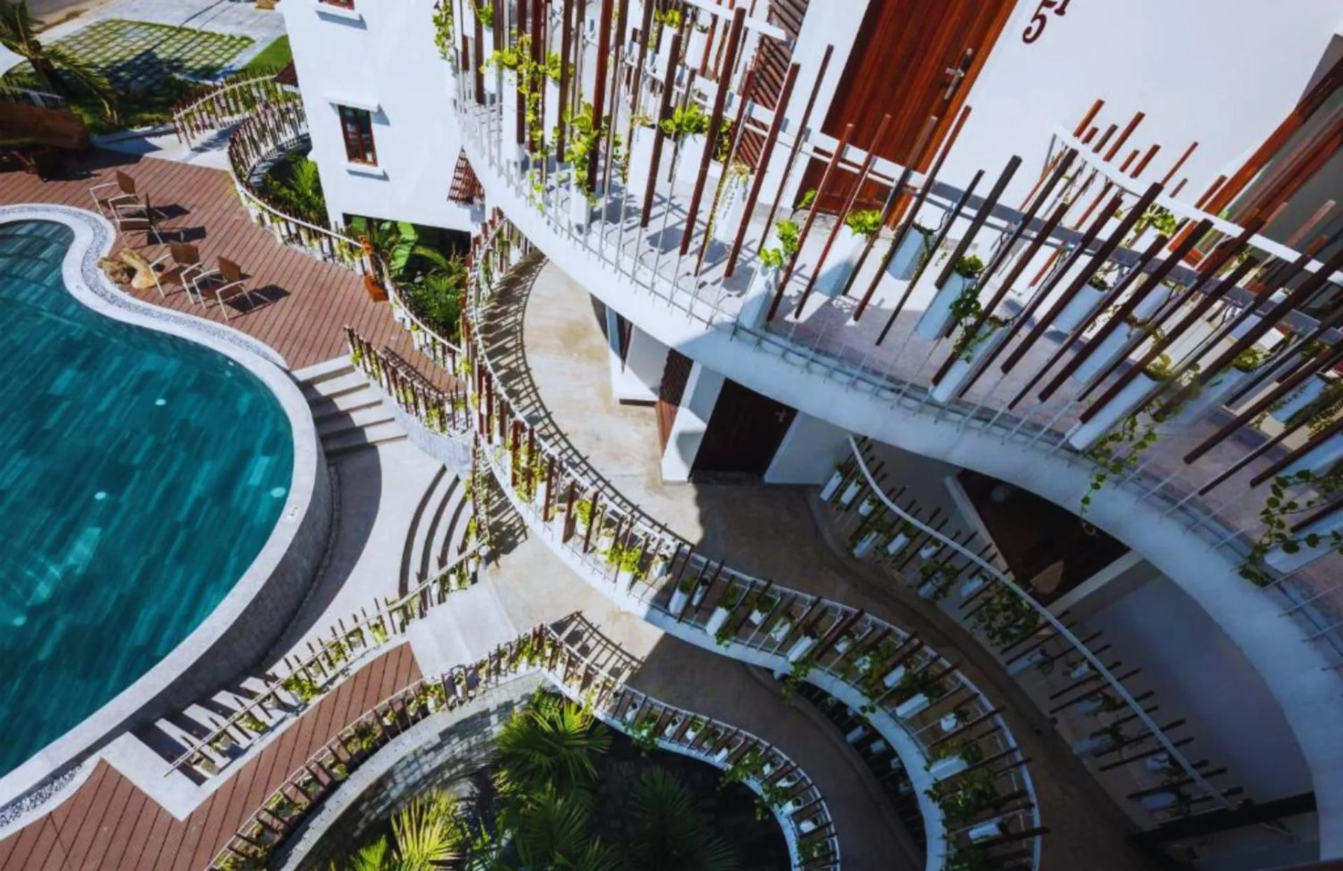 Balcony/Terrace in Elites Riverside Hotel & Spa Hoi An