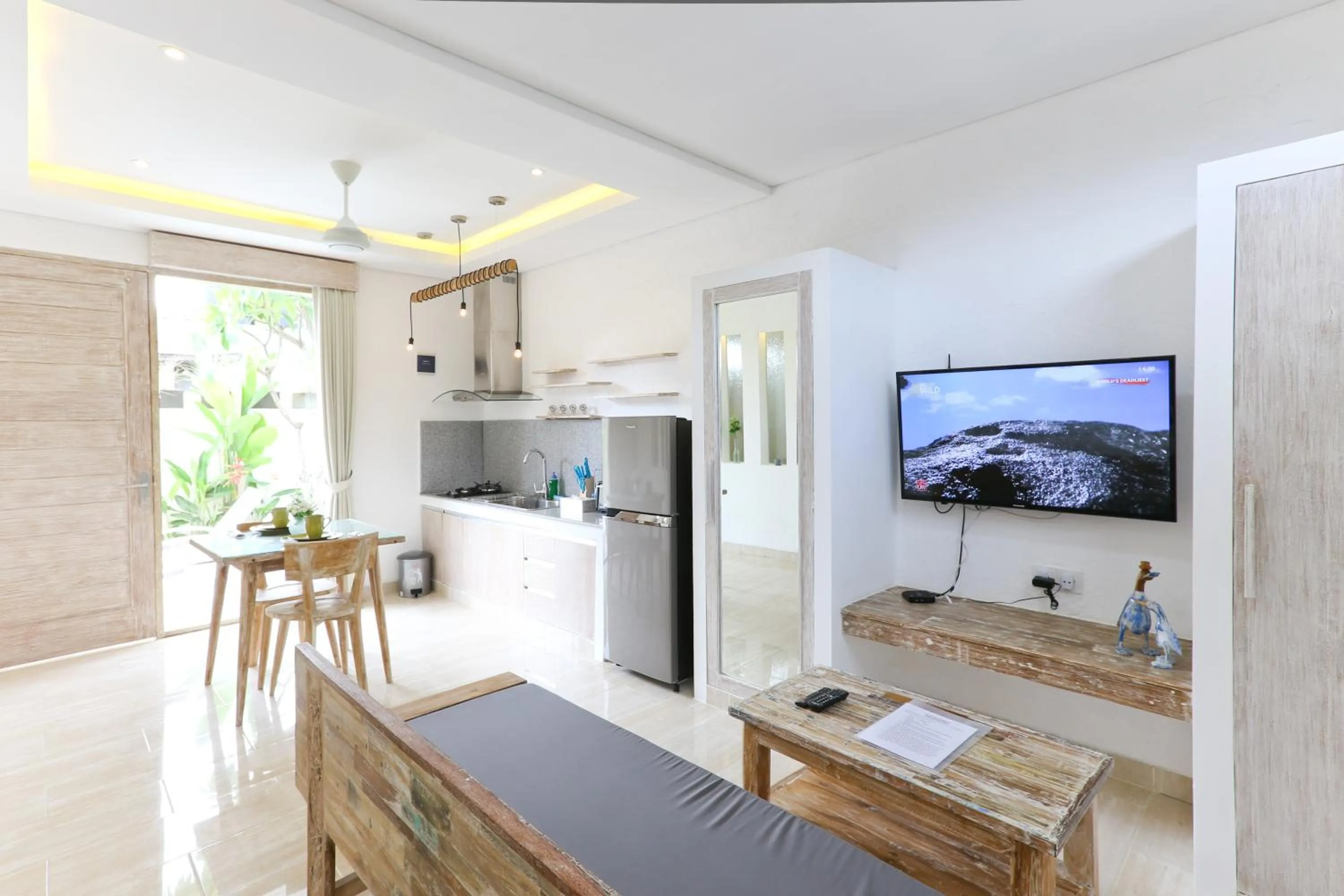 TV and multimedia in Green Studio Apartment Sanur