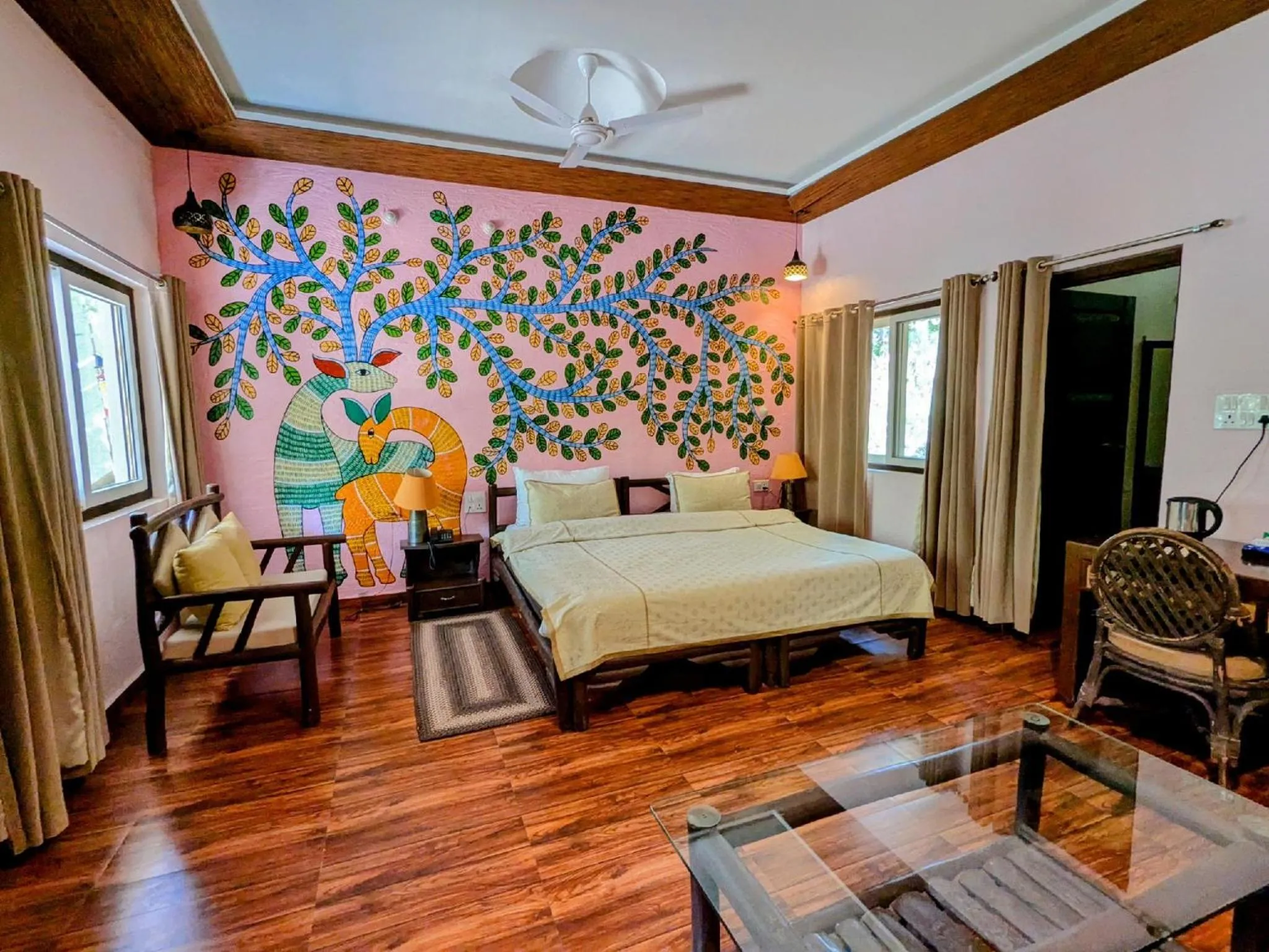 Bedroom, Bed in Syna Tiger Resort Bandhavgarh