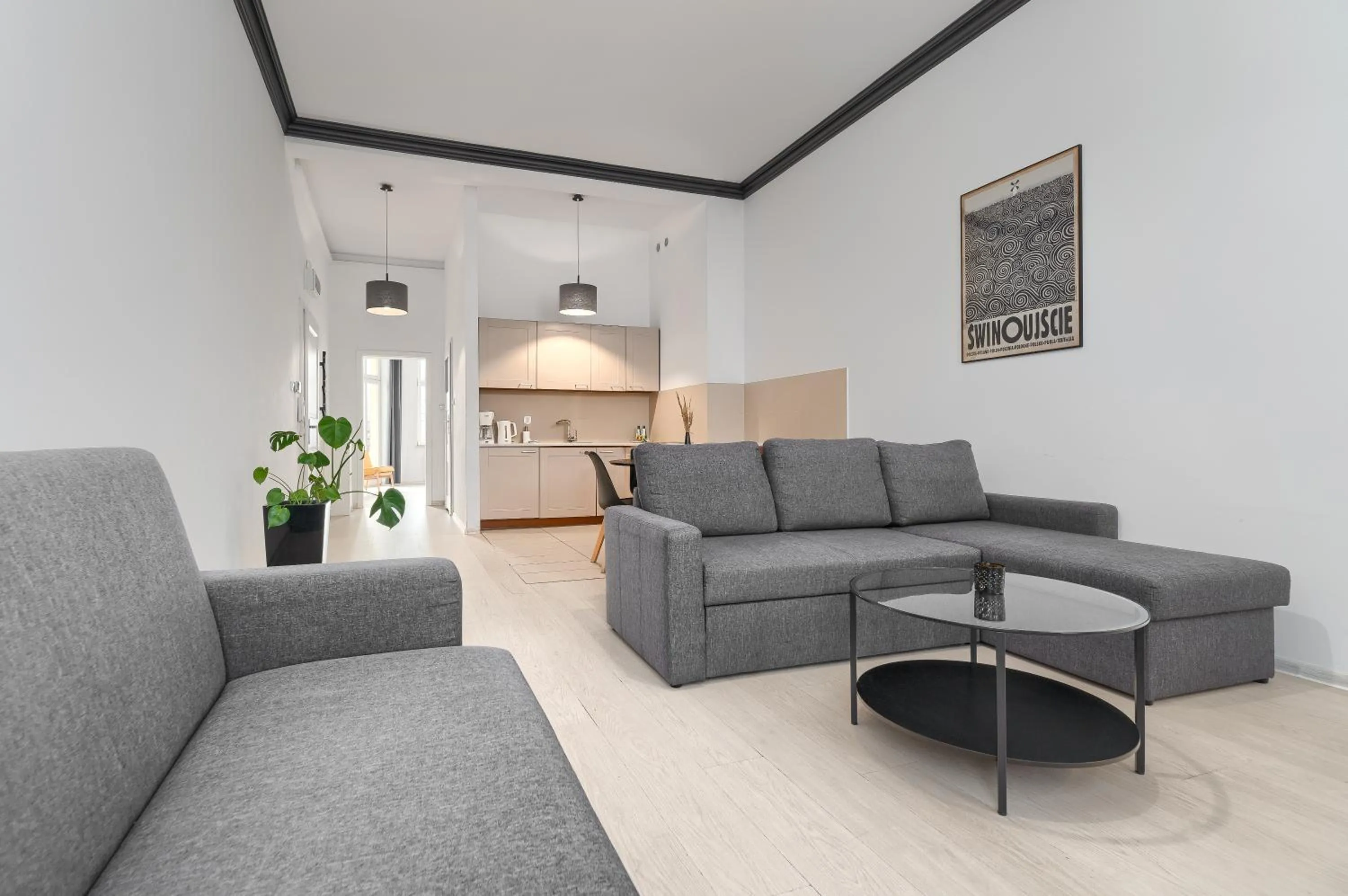 Kitchen or kitchenette in Aparthotel Platinum