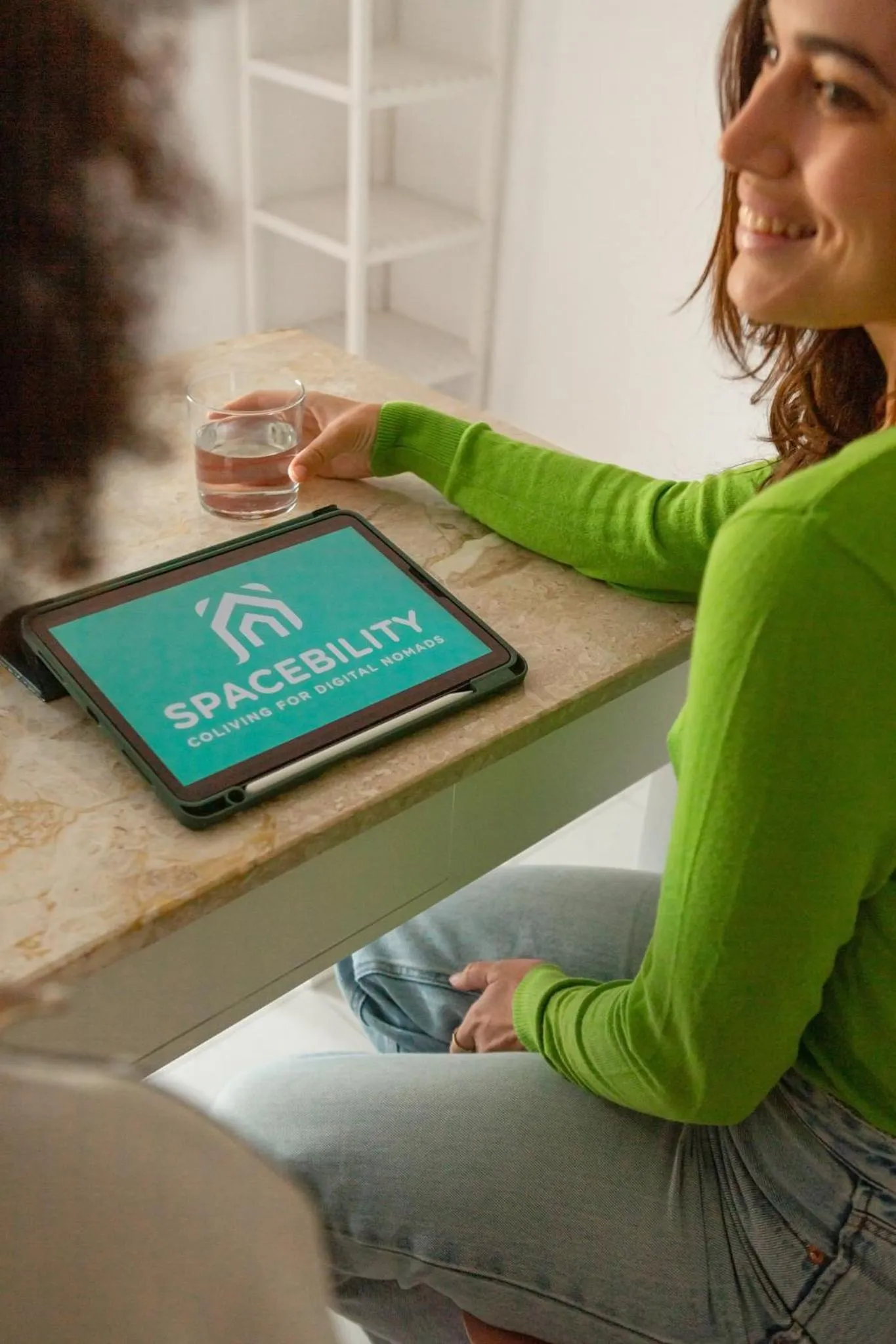 People in Spacebility Airport - self check-in