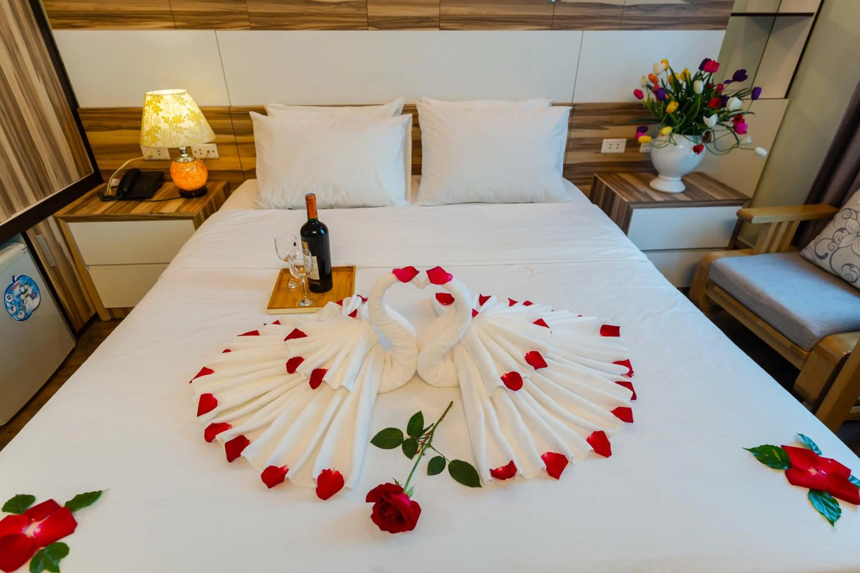 Bed in An Phú Hà Nội Hotel & Spa - Mỹ Đình