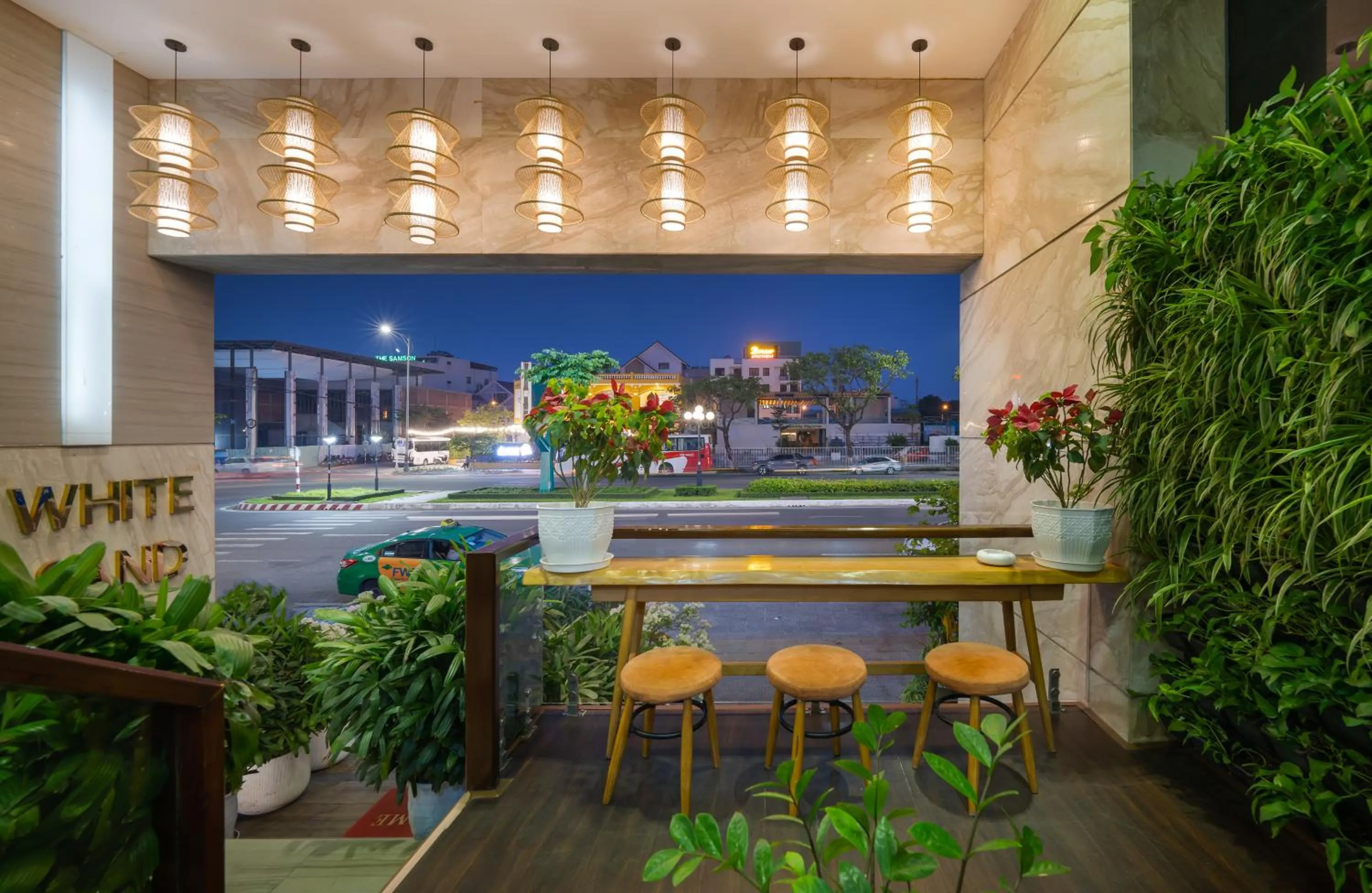 Seating area in White Sand Boutique Hotel