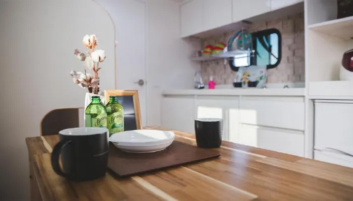 Kitchen or kitchenette in Red Windmill Pension