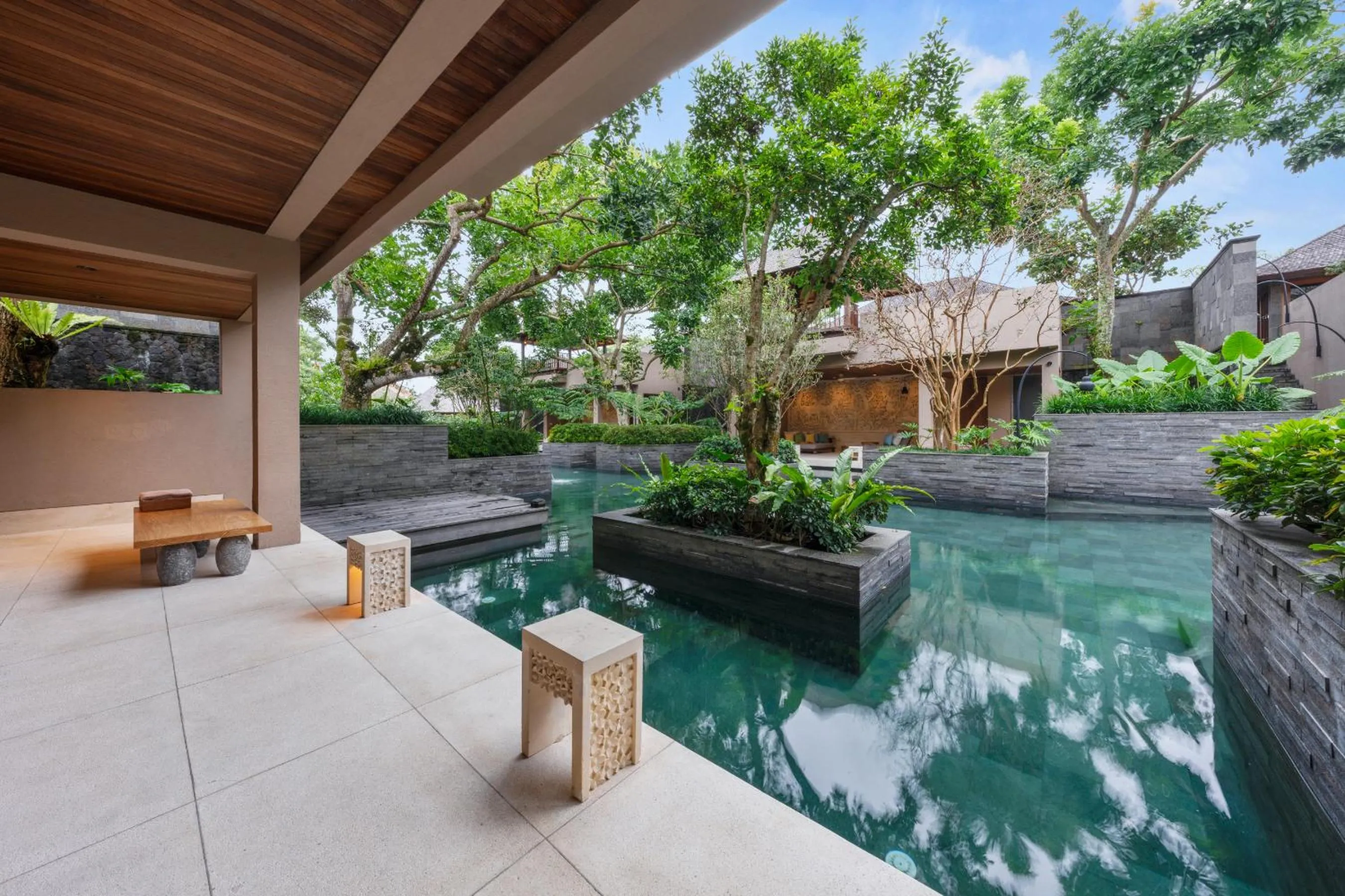 Pool view in Hoshinoya Bali