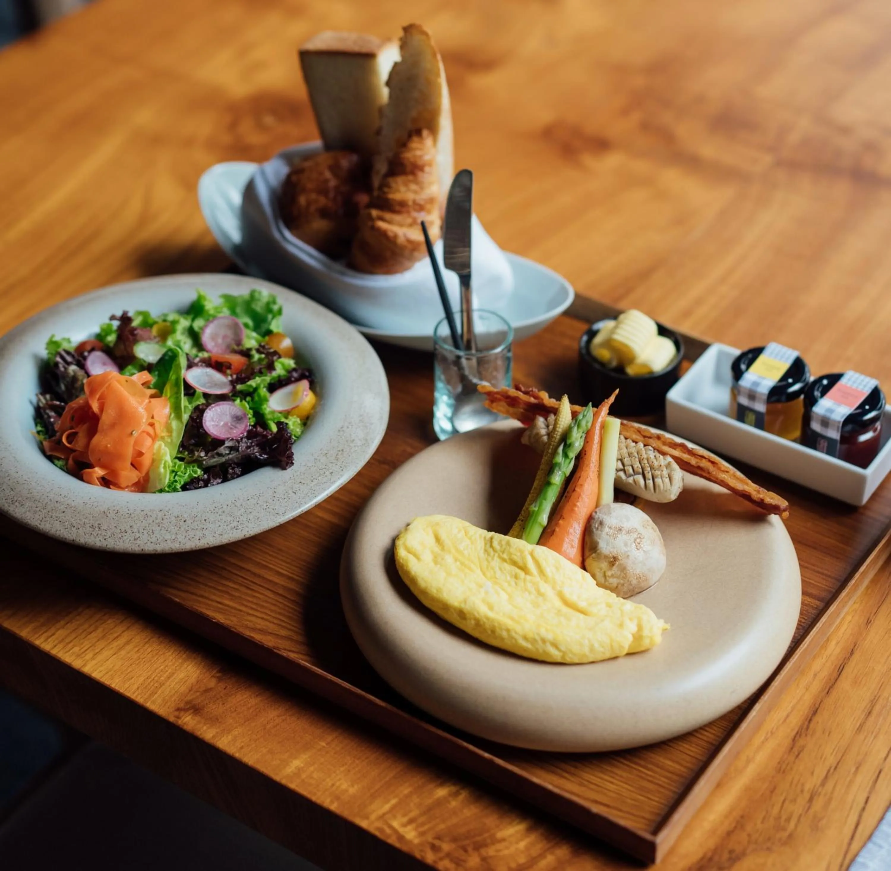 American breakfast in Hoshinoya Bali