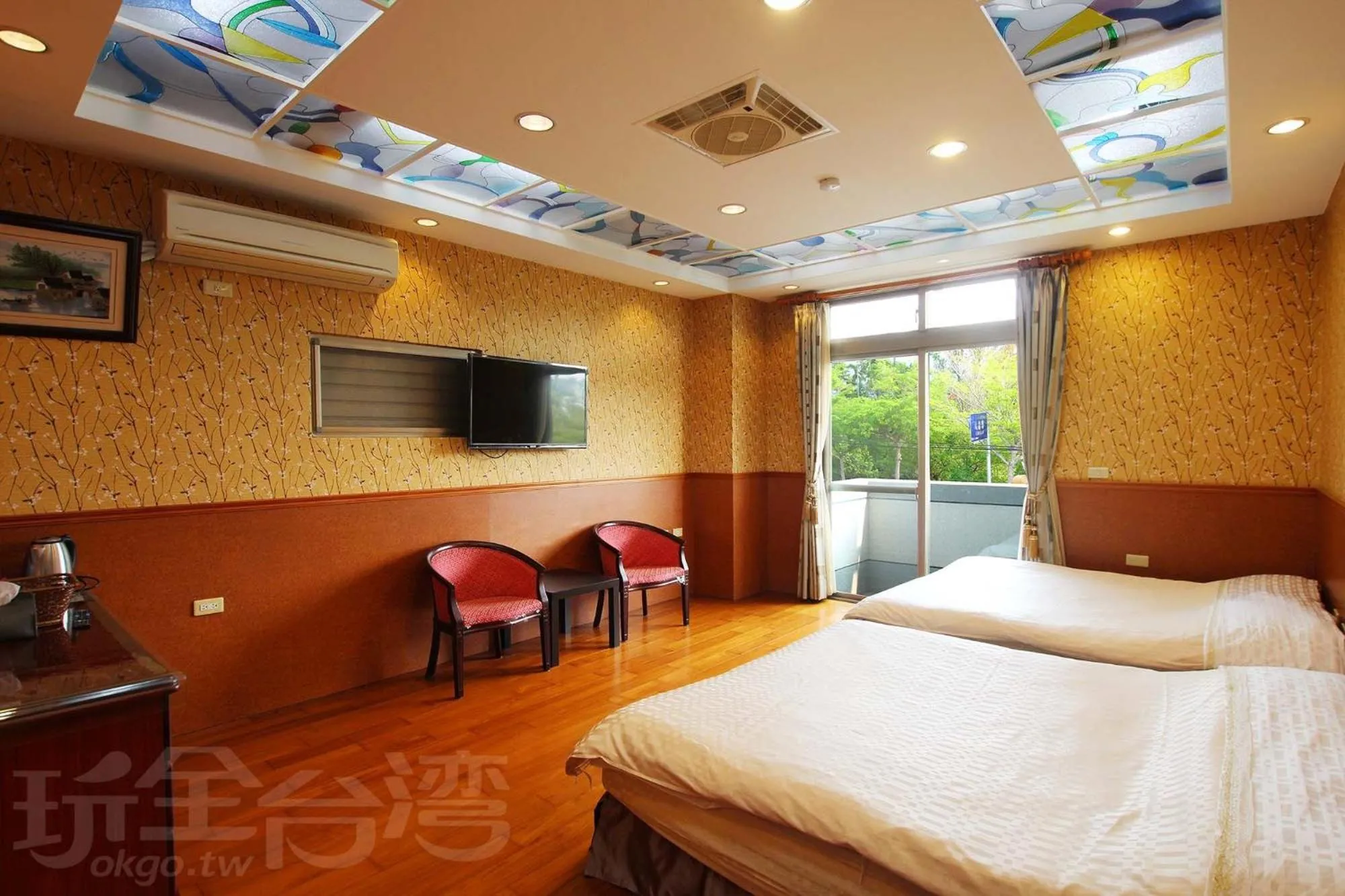 Bed in Pingguo De Jia Du Jia Homestay