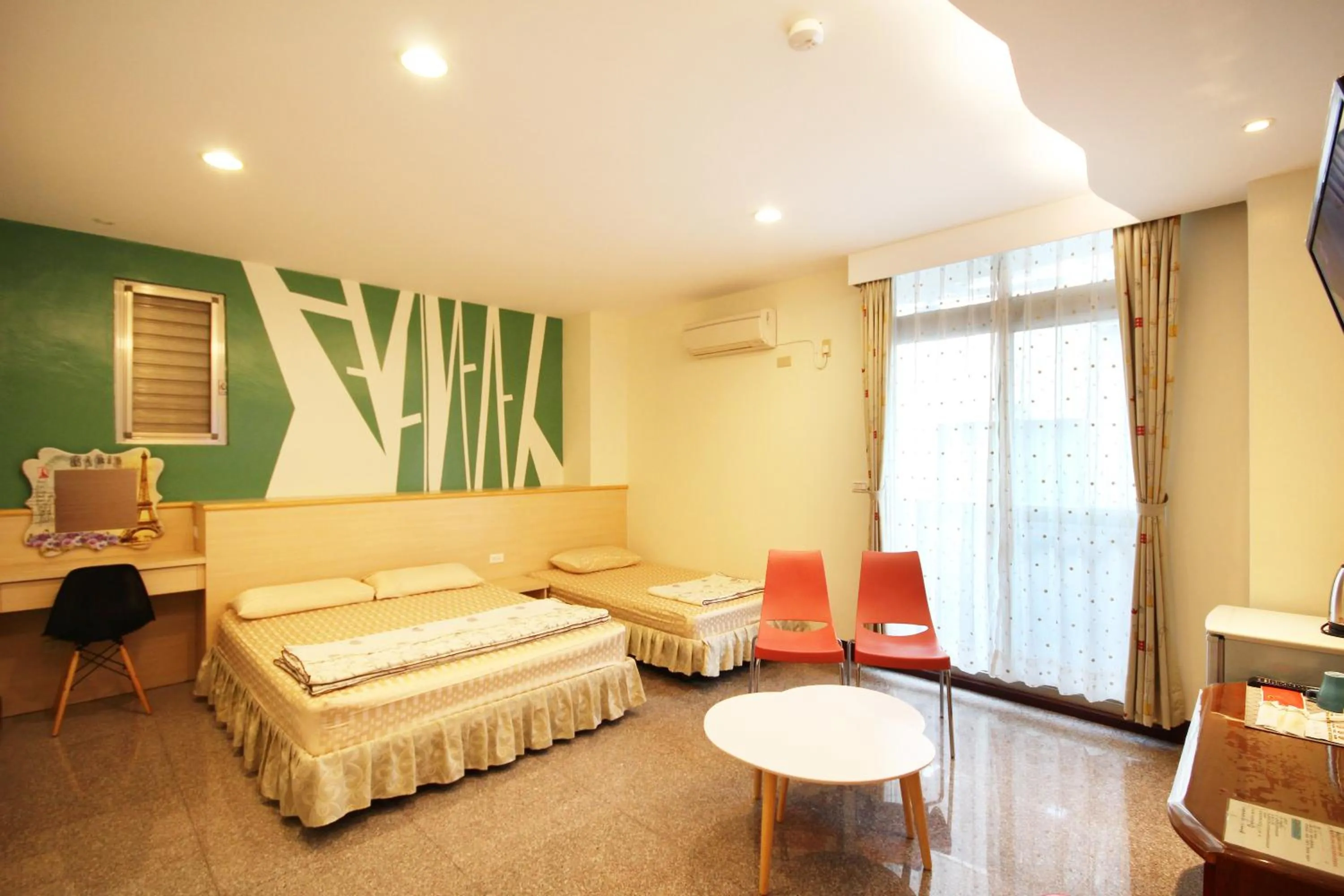 Bed in Pingguo De Jia Du Jia Homestay