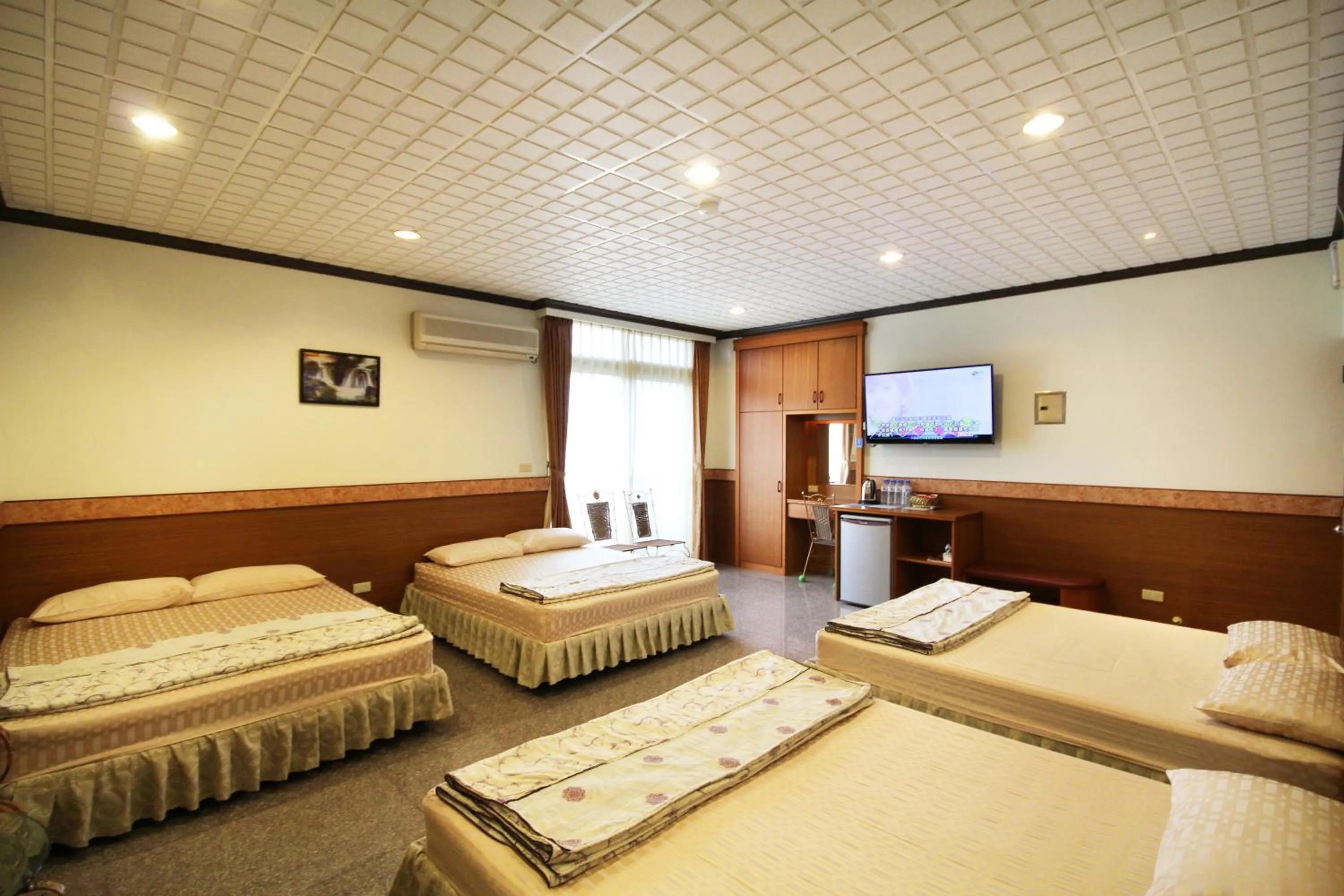Bed in Pingguo De Jia Du Jia Homestay