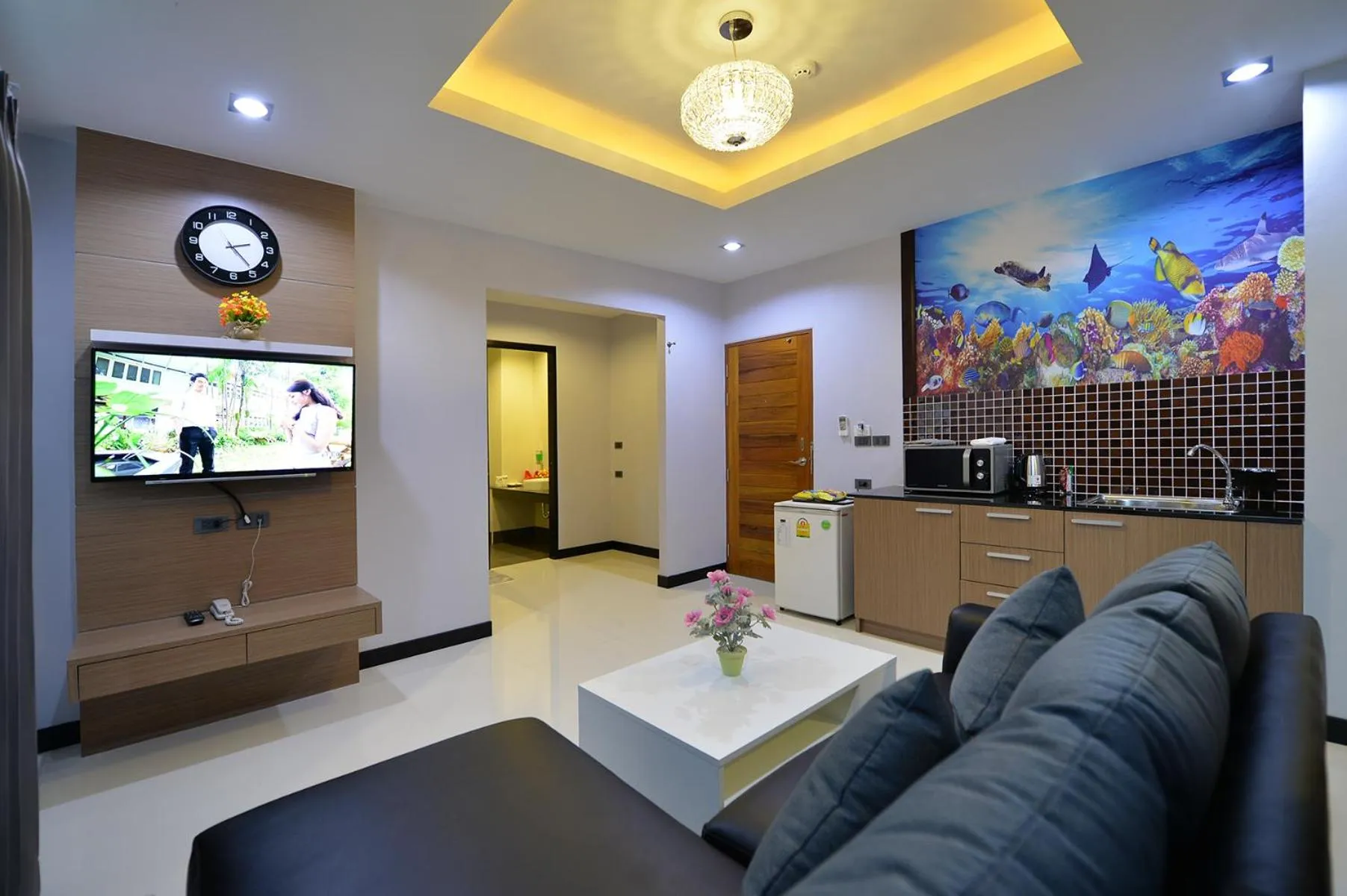 Living room in The Lucky Beach Ao Nang