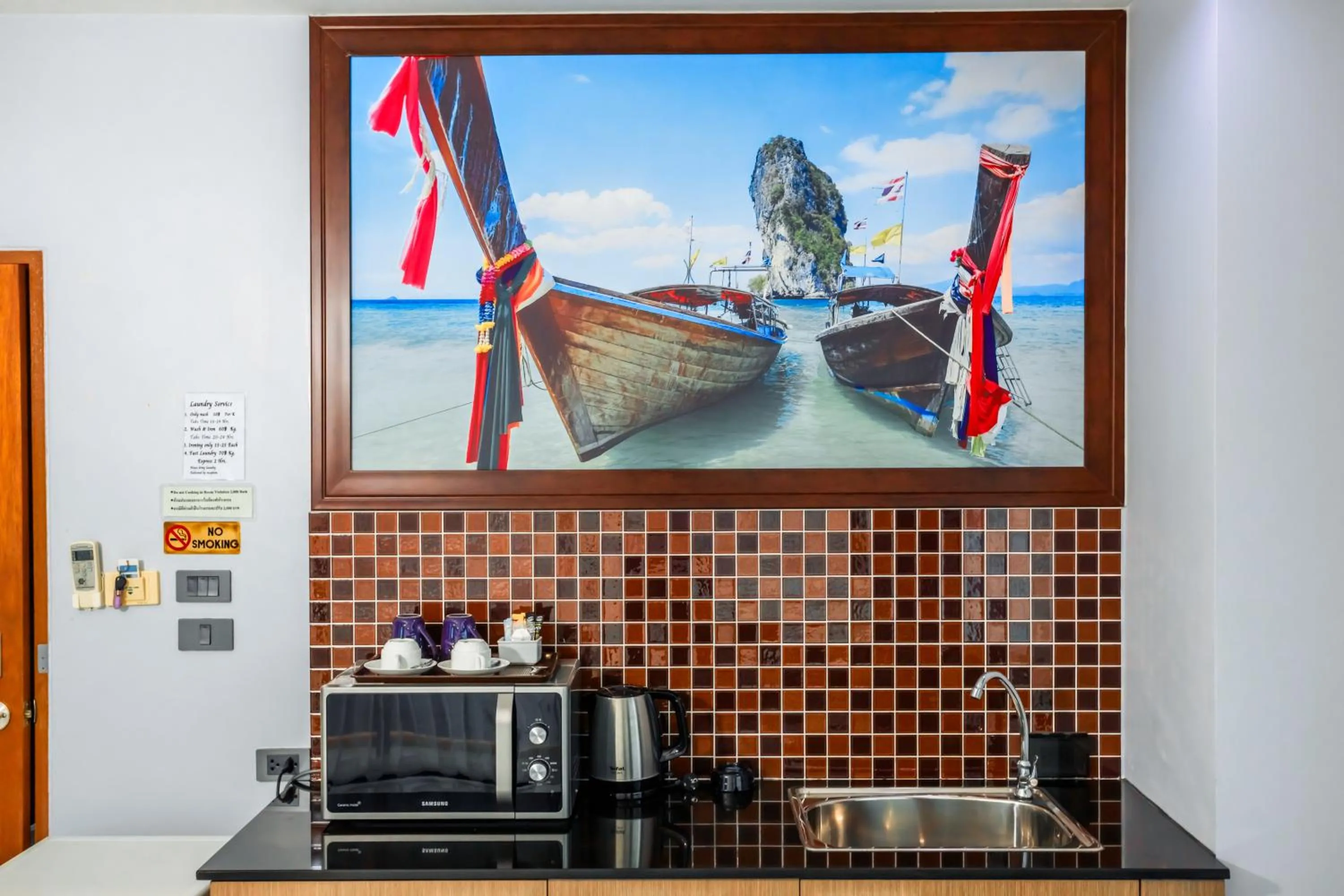 Kitchen or kitchenette in The Lucky Beach Ao Nang