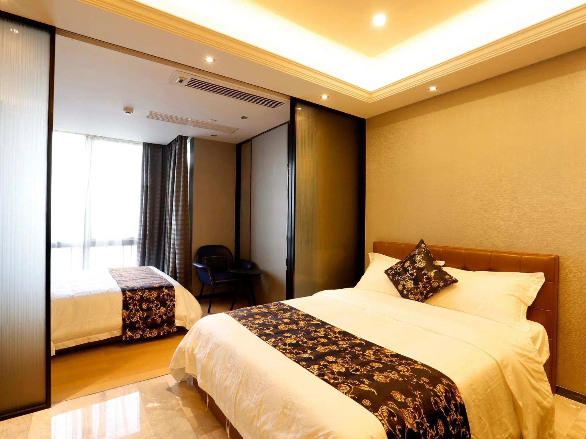 Bedroom, Bed in Pengman Beijing Road A-mall Apartment