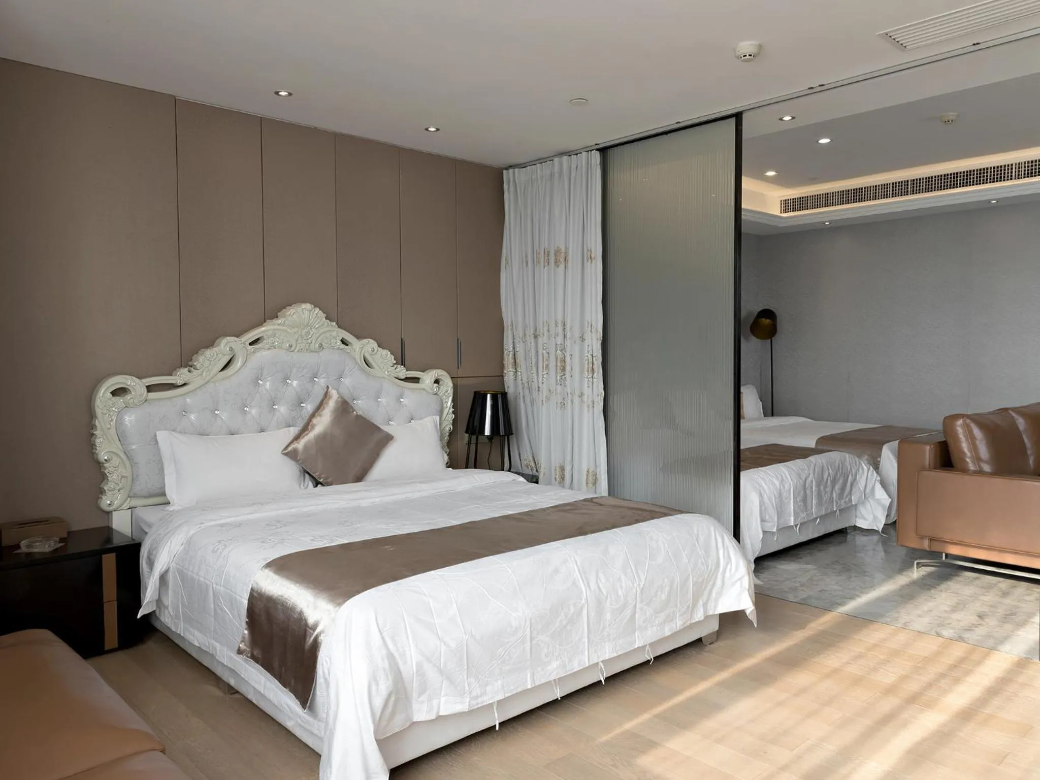 Bedroom, Bed in Pengman Beijing Road A-mall Apartment