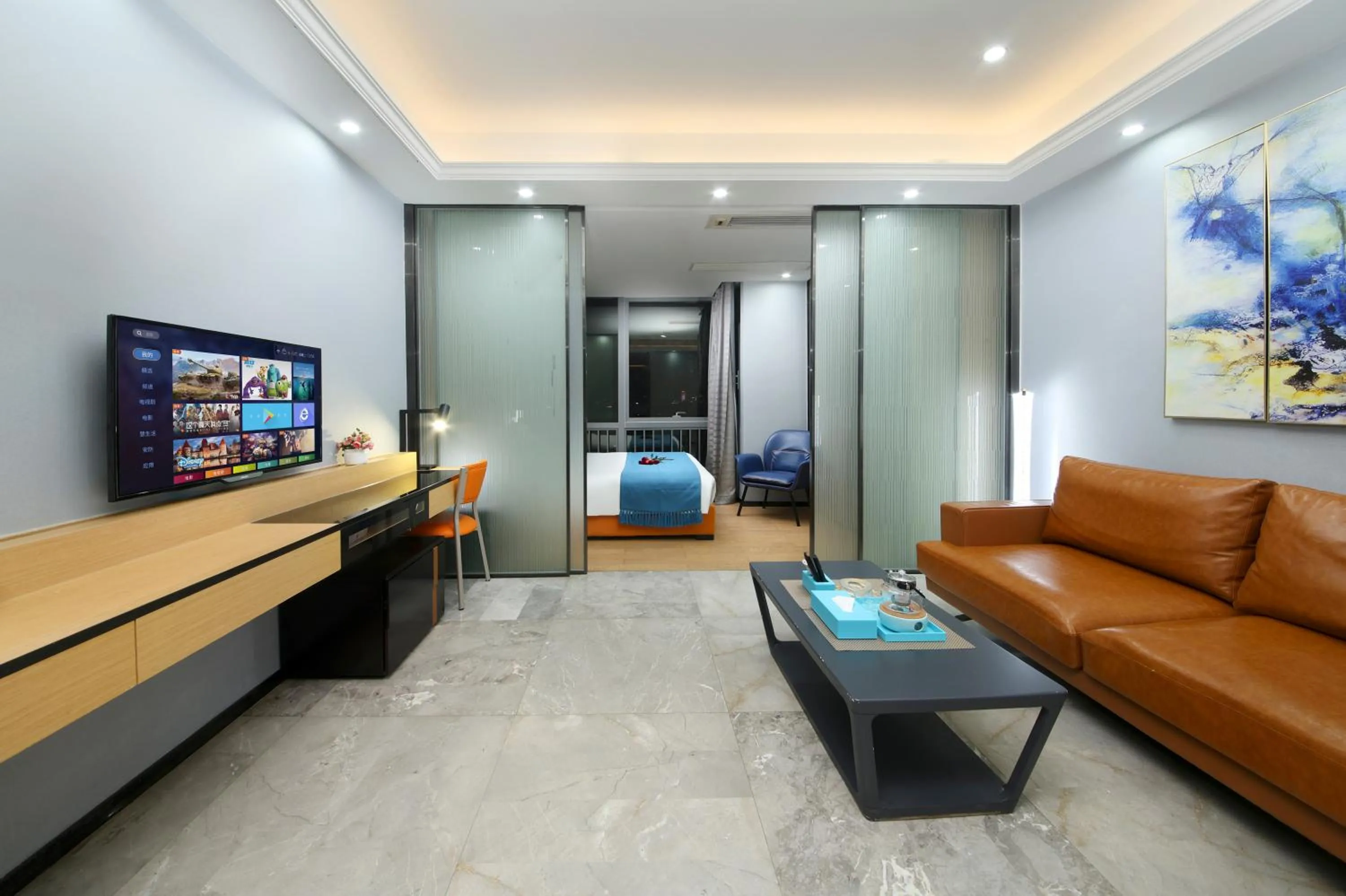 Communal lounge/ TV room in Pengman Beijing Road A-mall Apartment