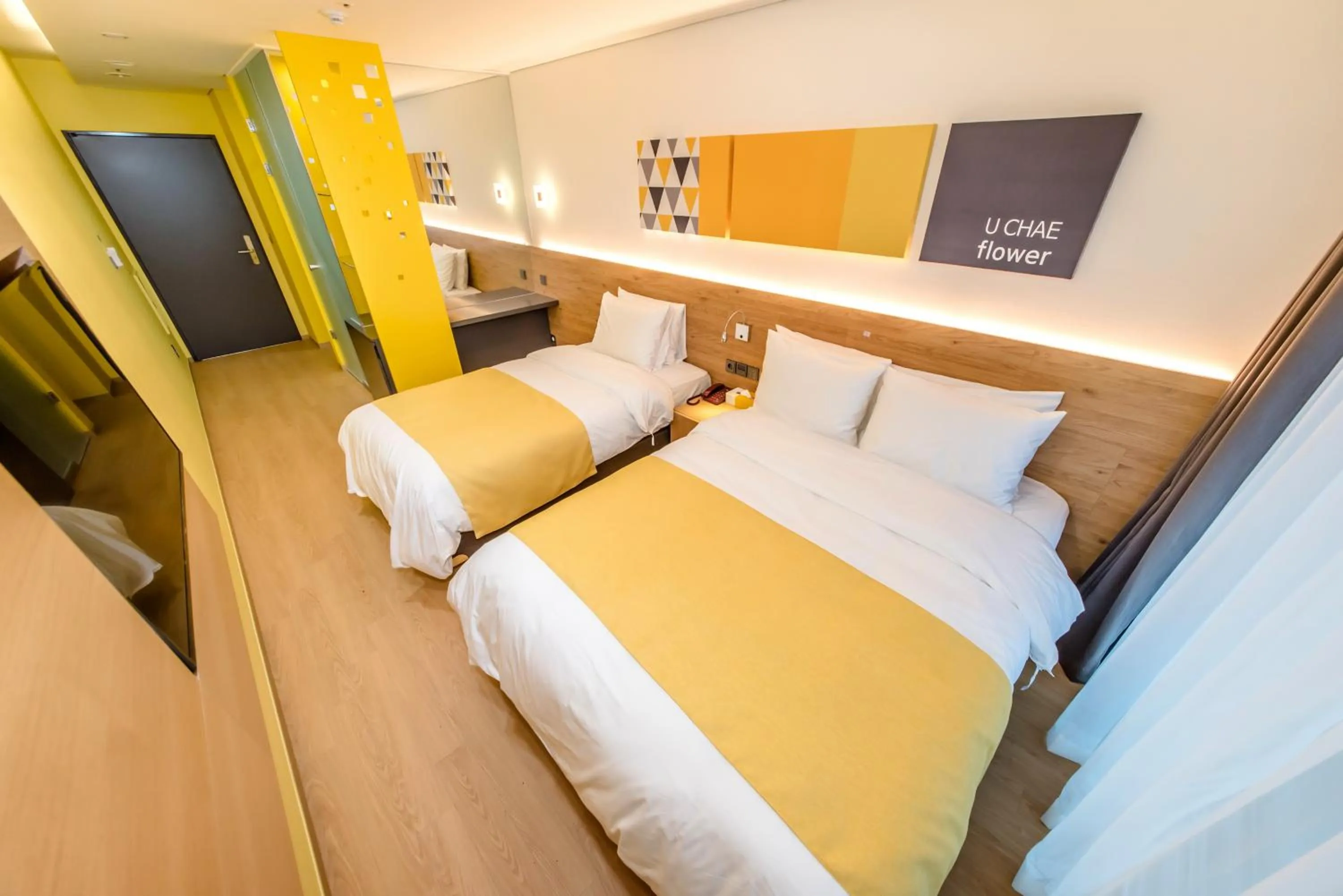 Family Twin Room with Sea View in Co-op City Hotel Seongsan