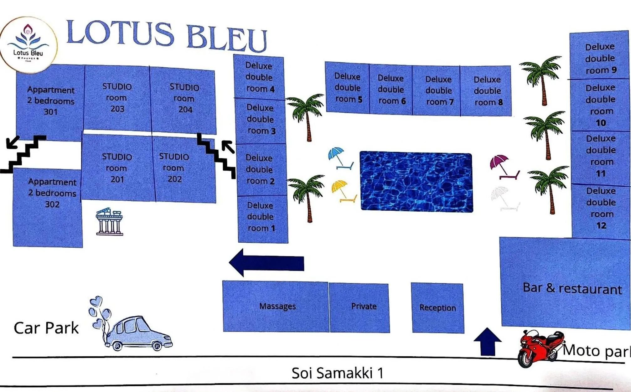 Floor plan in Lotus Bleu Resort & Restaurant