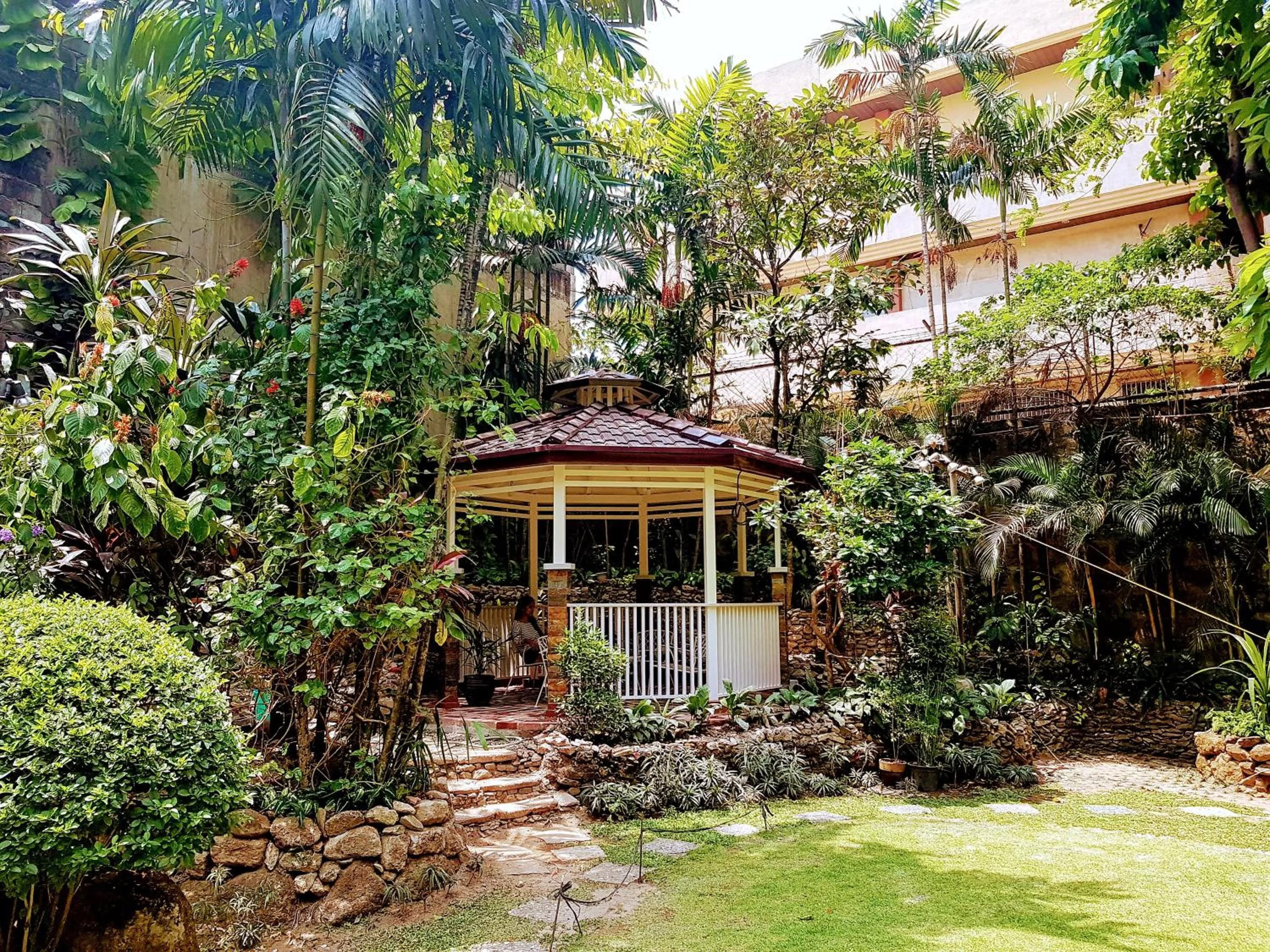 Garden view in New Manila Suites