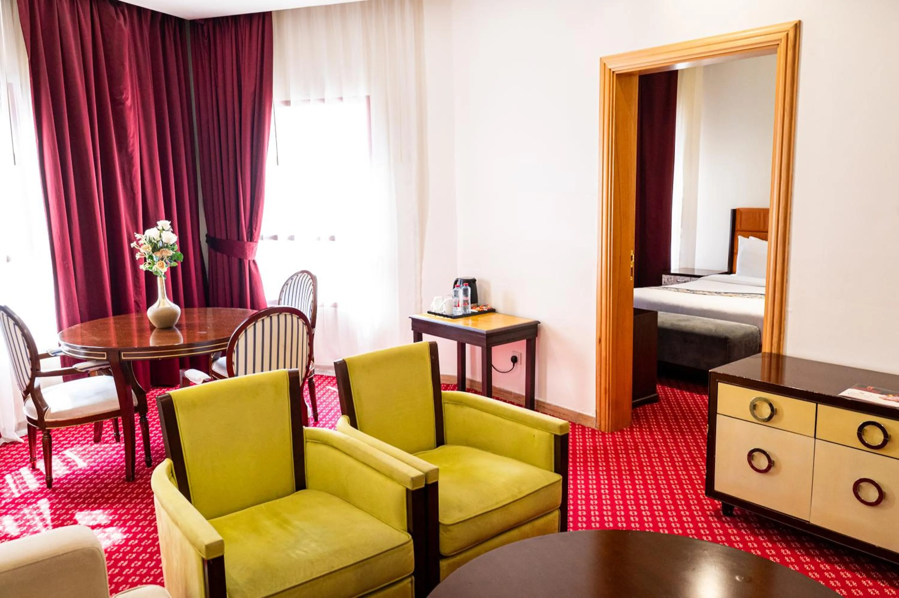 Seating area in Red Castle Hotel