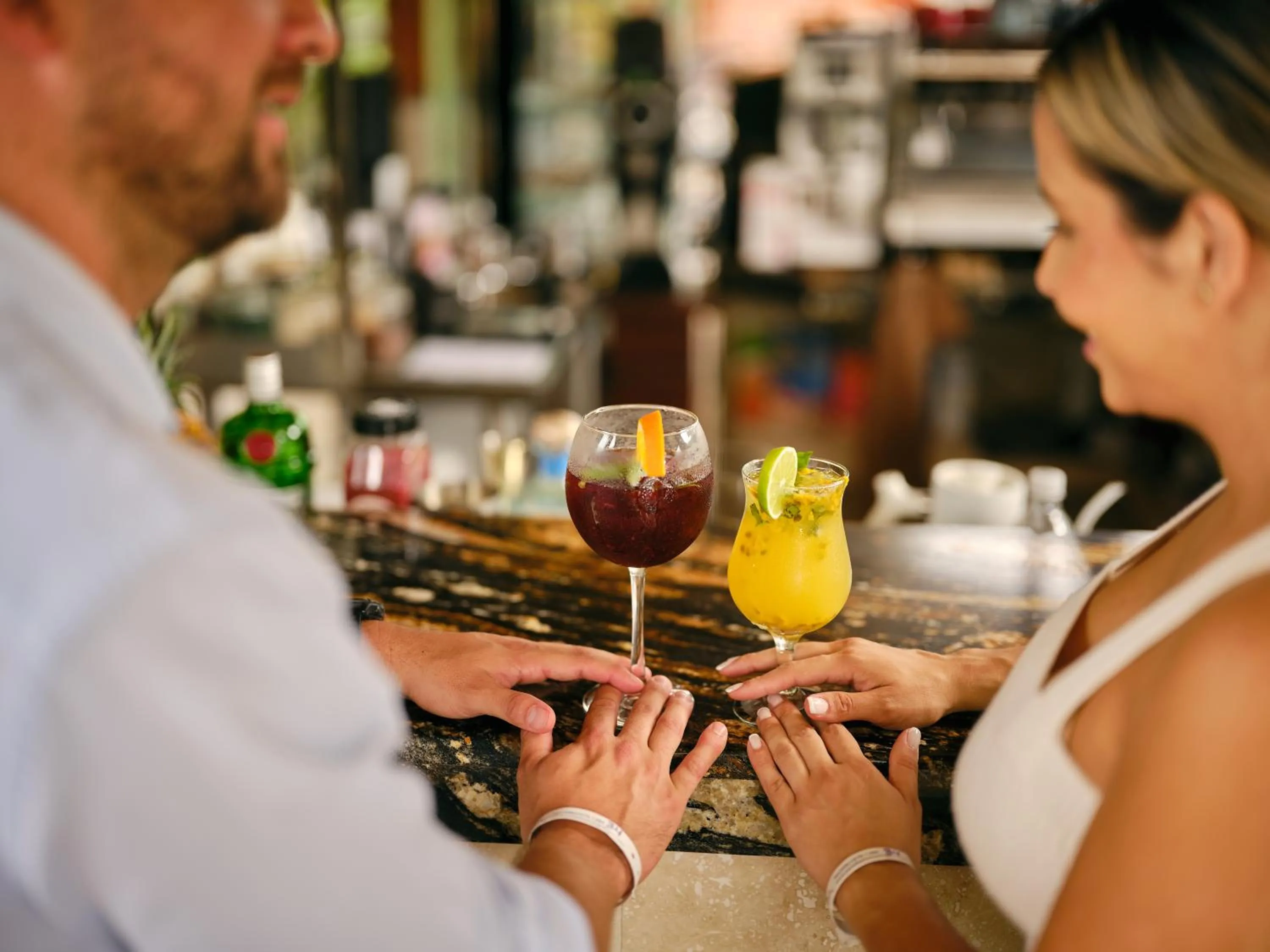 Drinks in Paradise Hot Springs - Thermal Water & Volcano Views