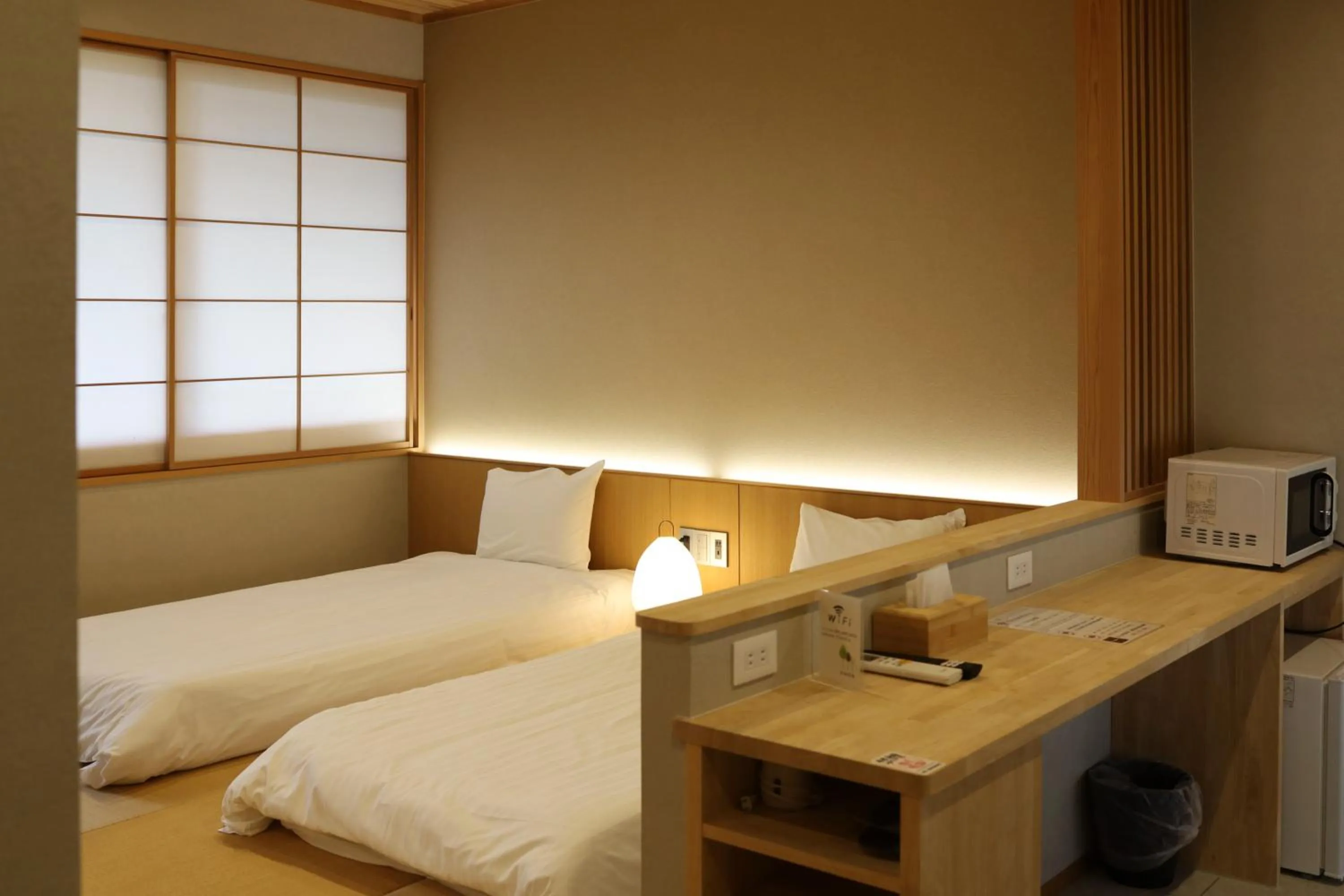 Bed in Kansai Airport Hotel Pine Villa