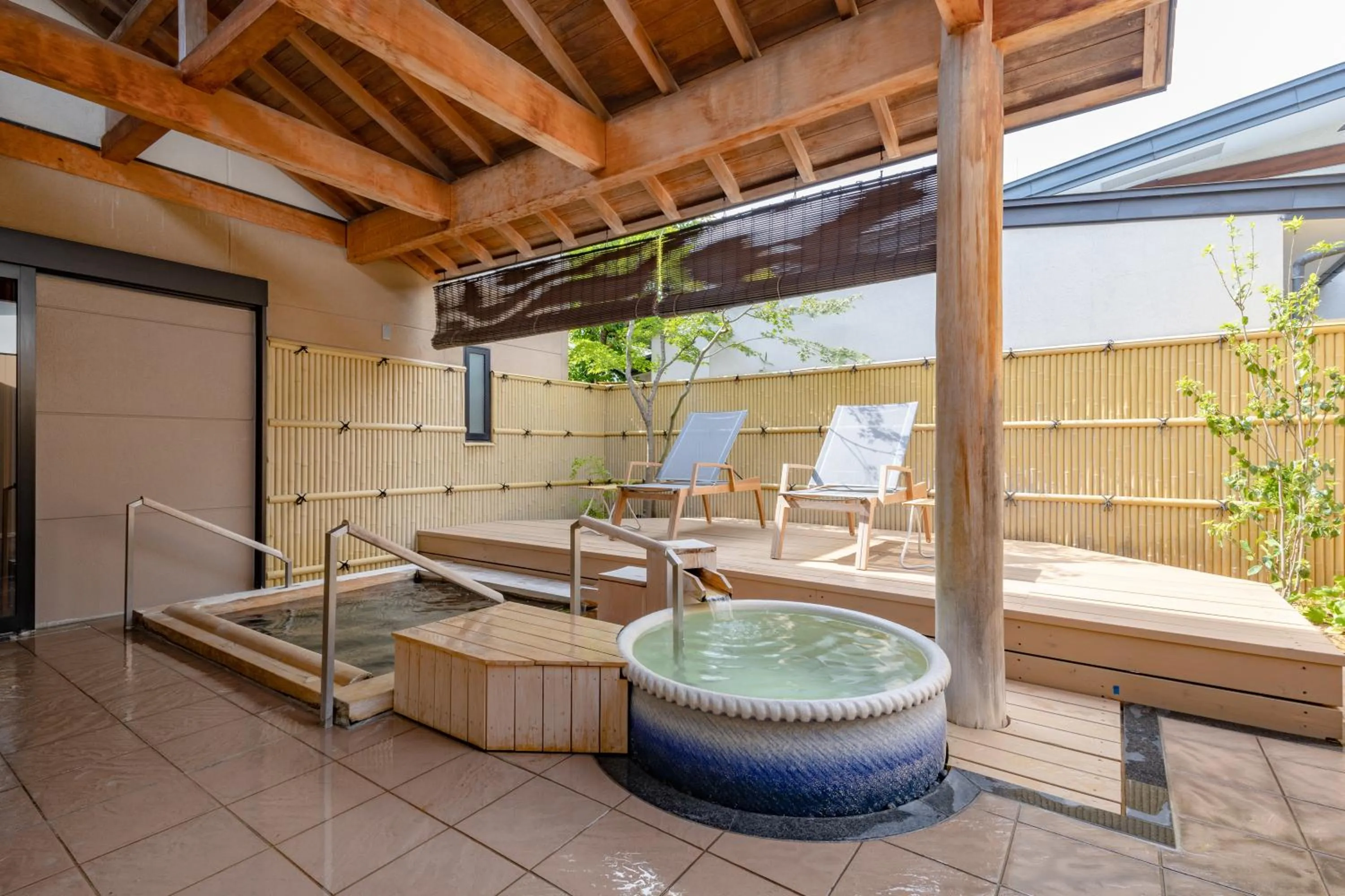 Open Air Bath in Ichiraku tendo spa & brewery