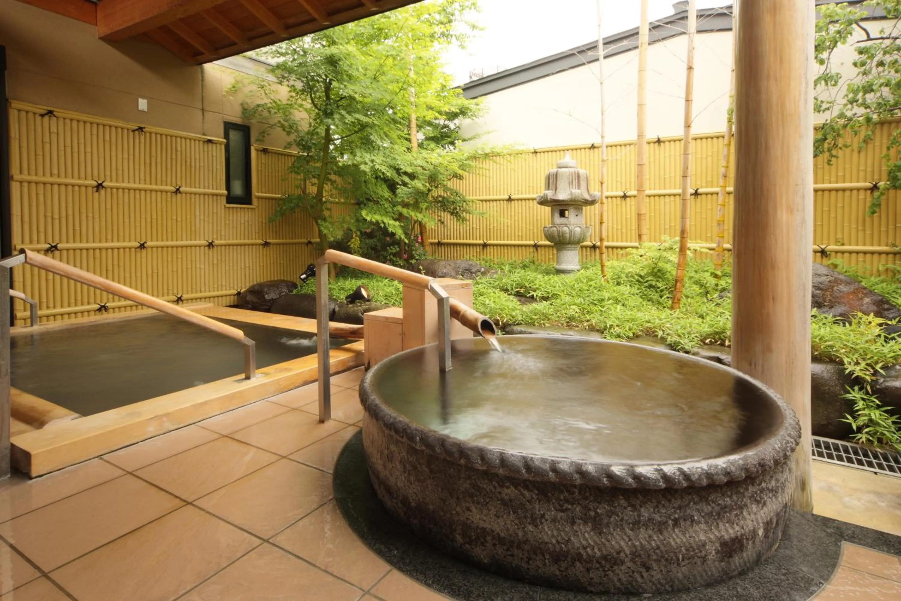 Hot Spring Bath in Ichiraku tendo spa & brewery