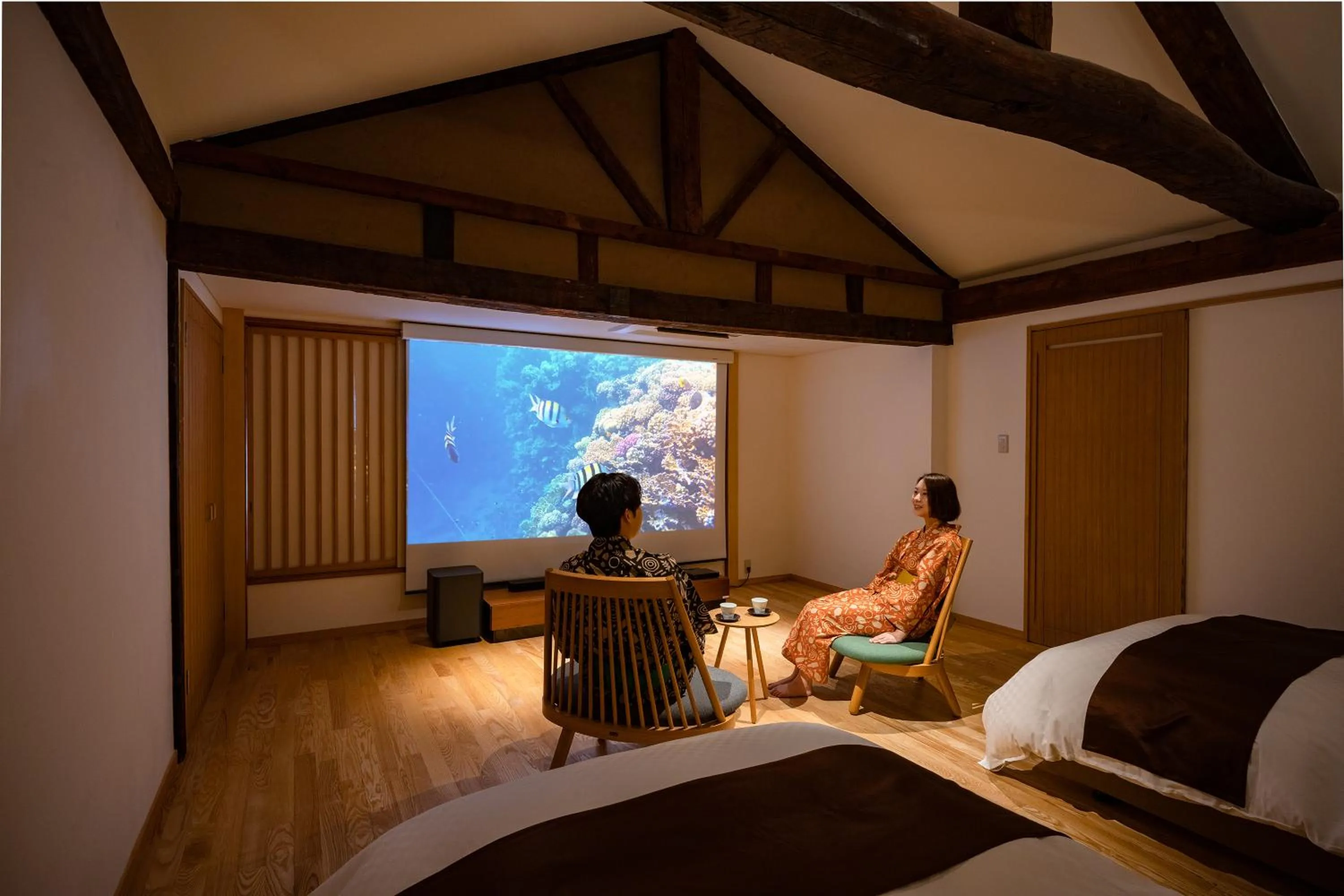 Bedroom, Bed in Ichiraku tendo spa & brewery