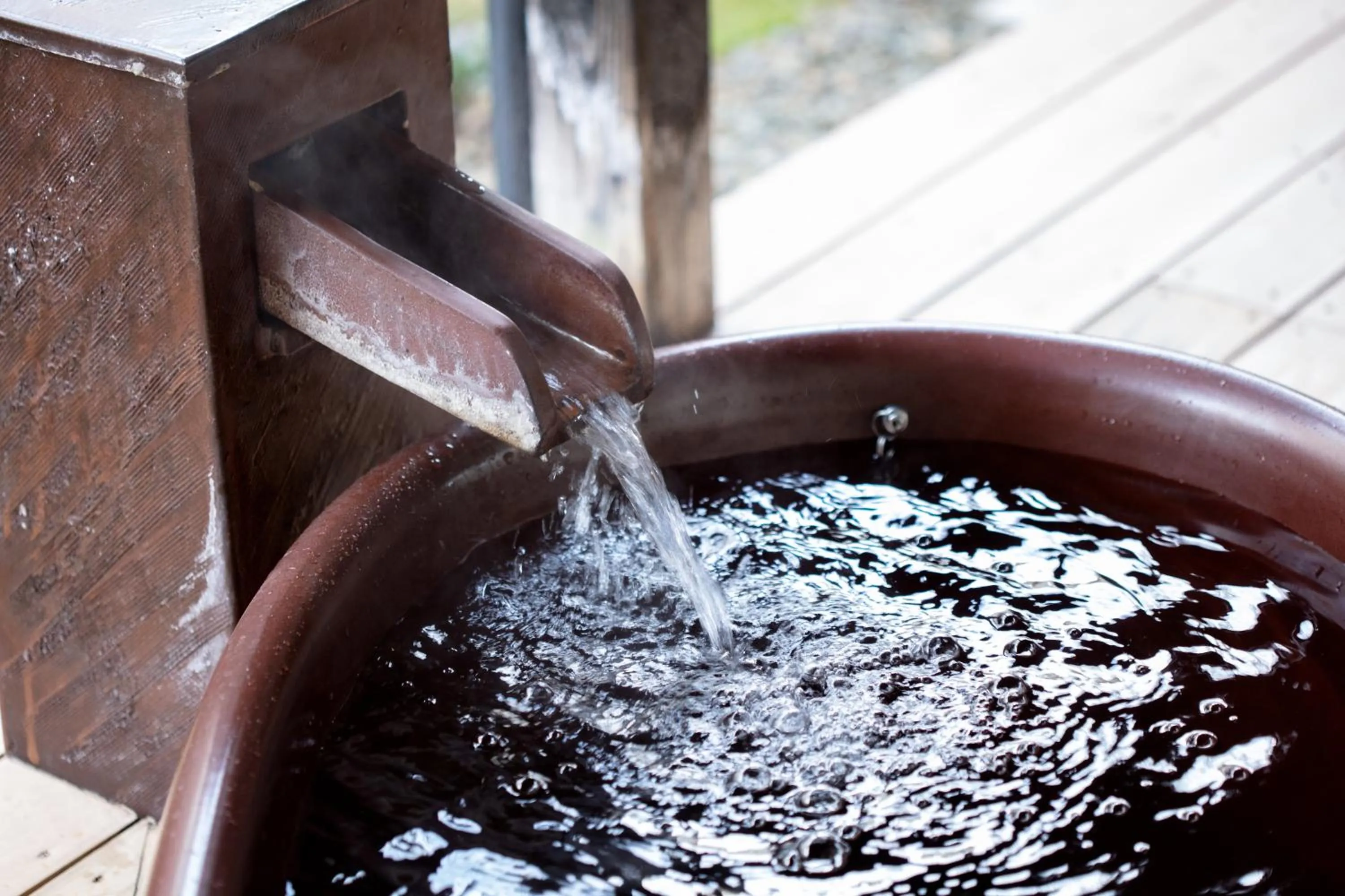 Open Air Bath in Ichiraku tendo spa & brewery