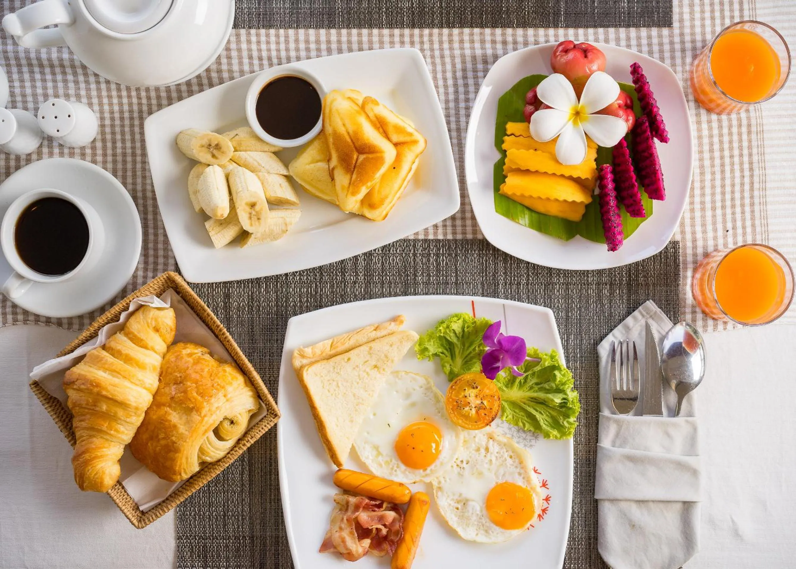 Continental breakfast in Savada Angkor Boutique Hotel