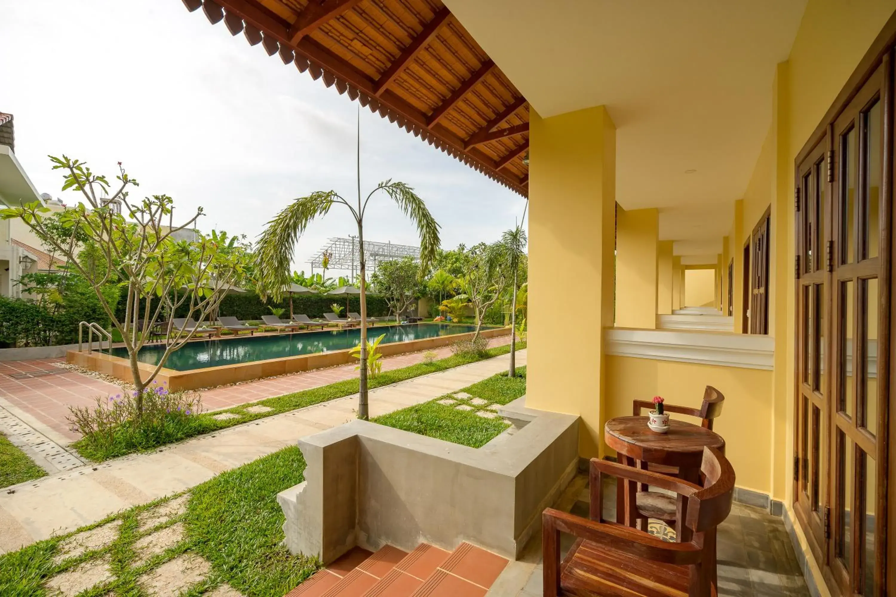 Family Suite with Balcony and Pool View in Savada Angkor Boutique Hotel Family Suite with Balcony and Pool View in Savada Angkor Boutique Hotel