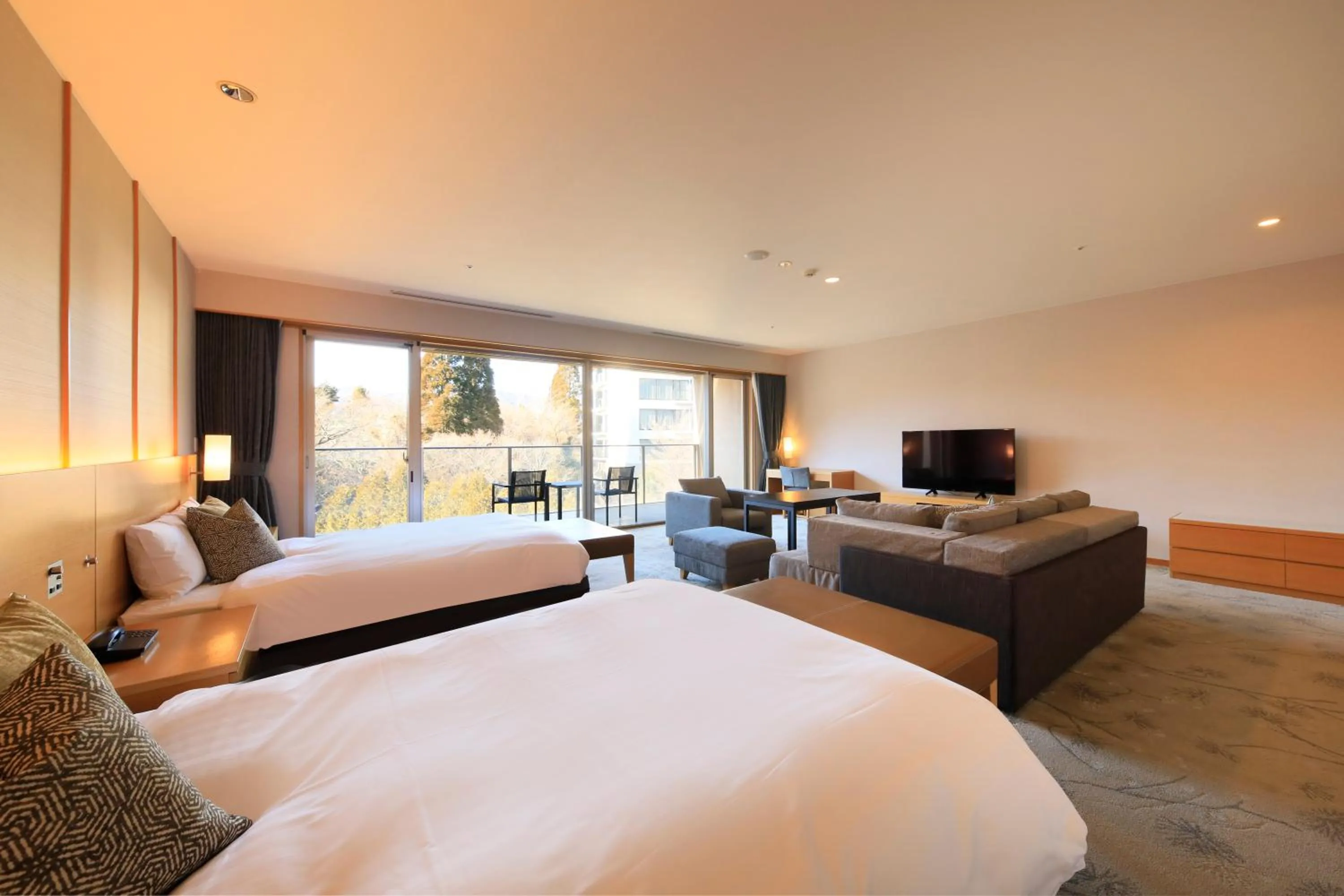 Photo of the whole room, Bed in Hakone Hisui