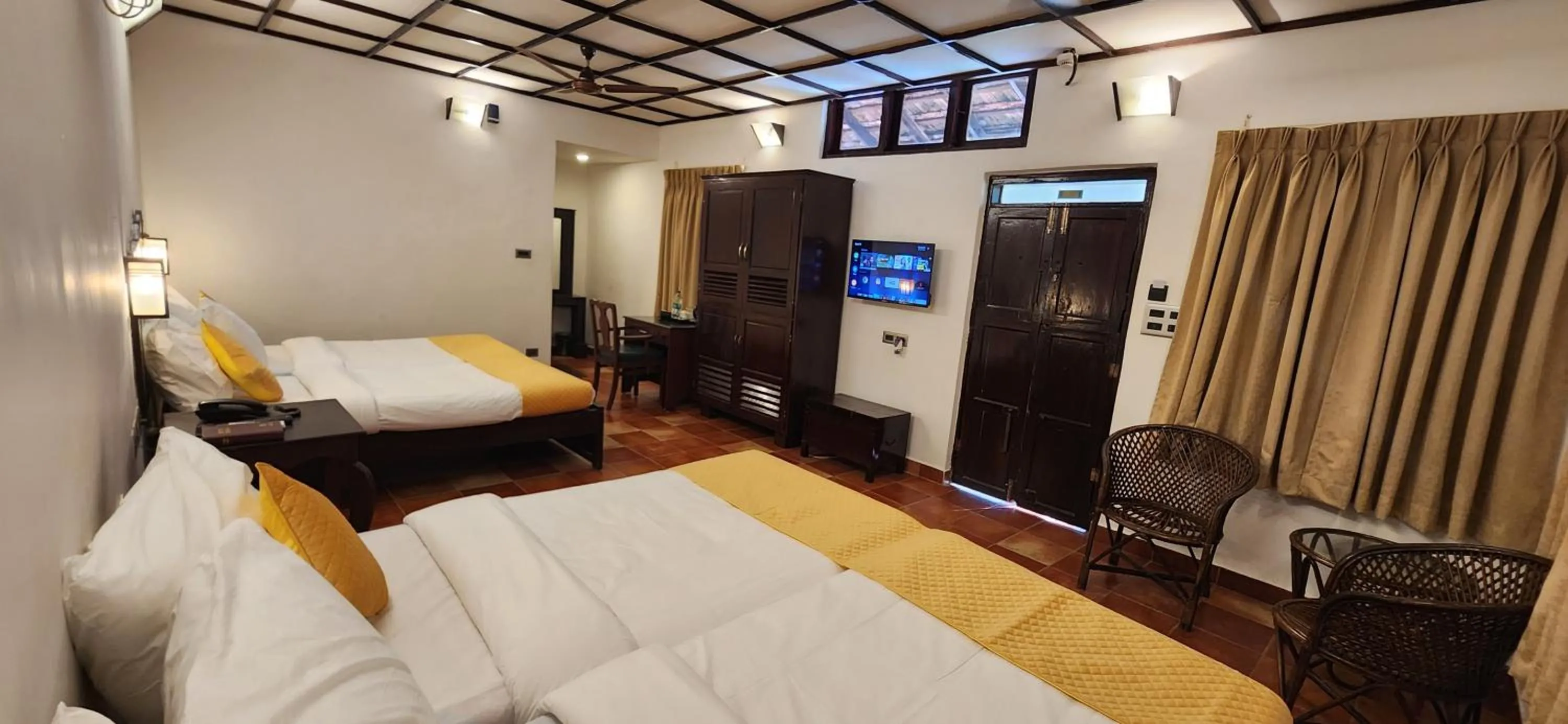 Bed in Kumarakom Tharavadu - A Heritage Hotel, Kumarakom By Perfect Stays