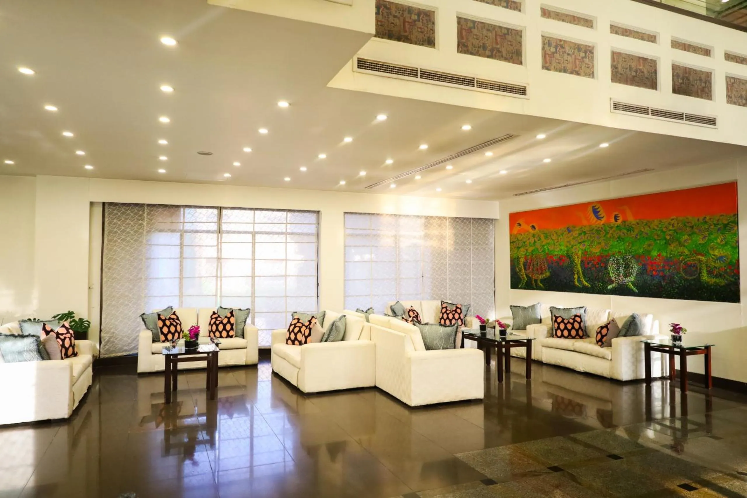 Seating area in Hotel Margala