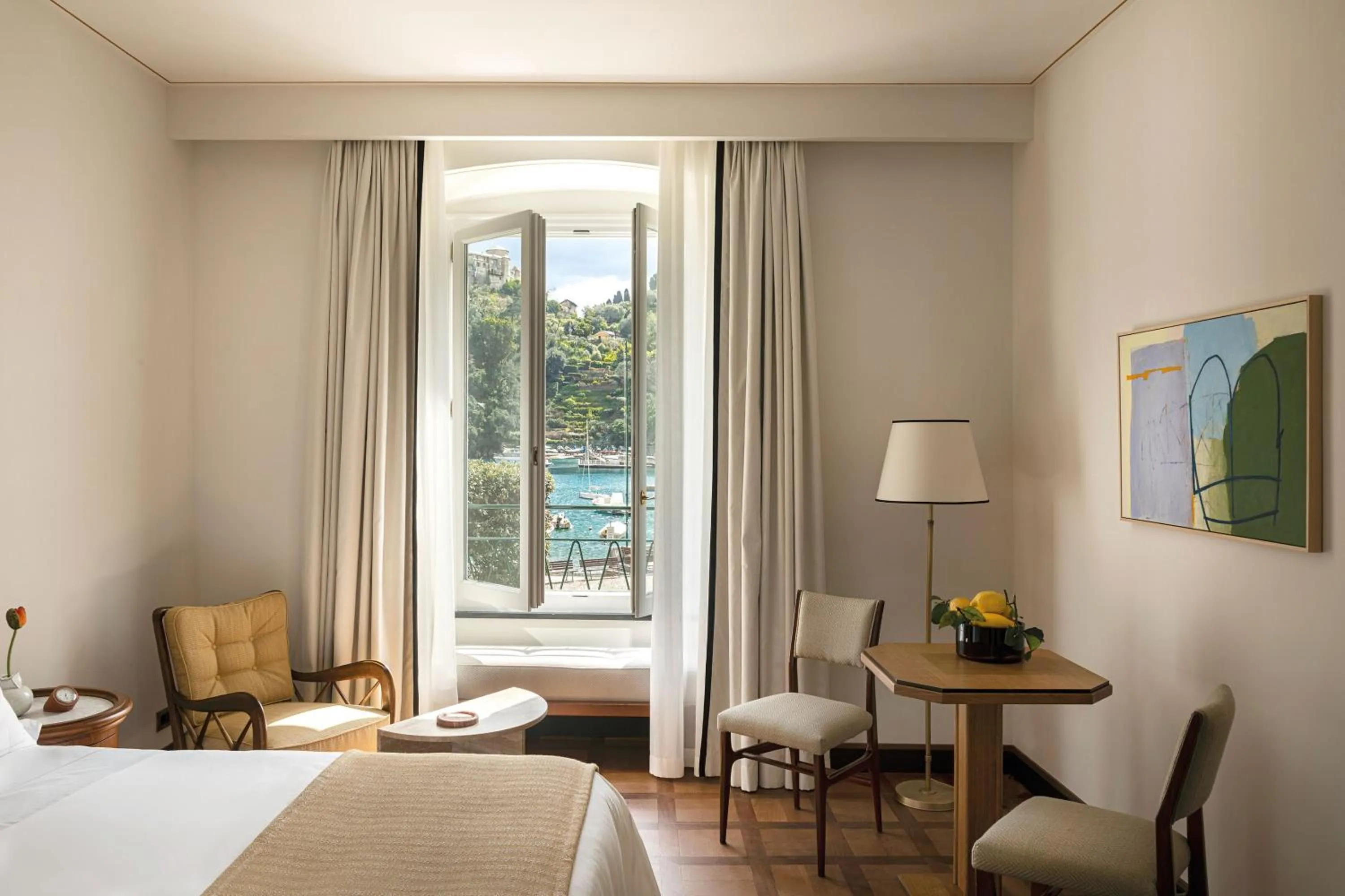 Bedroom, Bed in Splendido Mare, A Belmond Hotel, Portofino