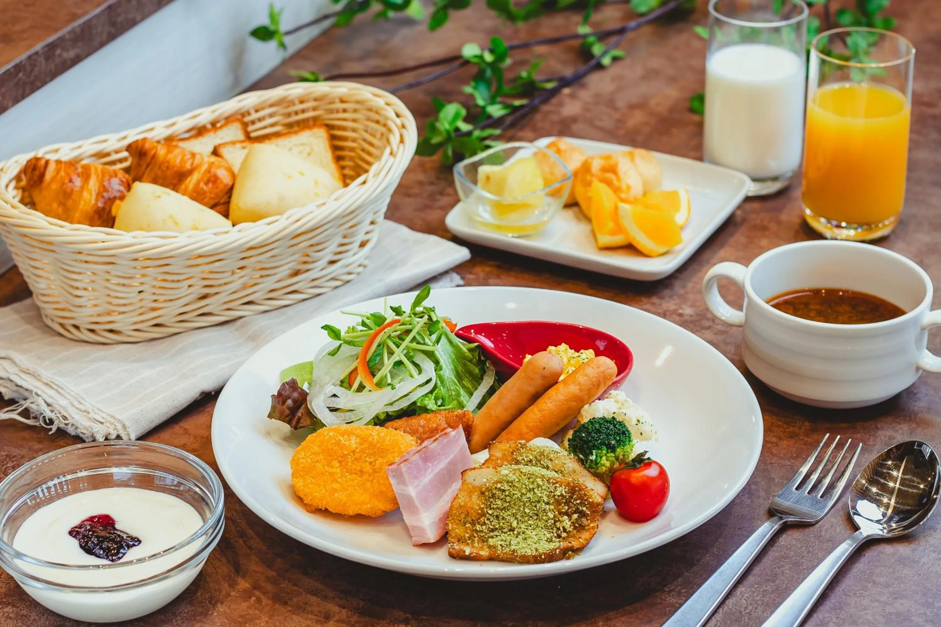 Buffet breakfast in Hotel La'gent Plaza Hakodate Hokuto