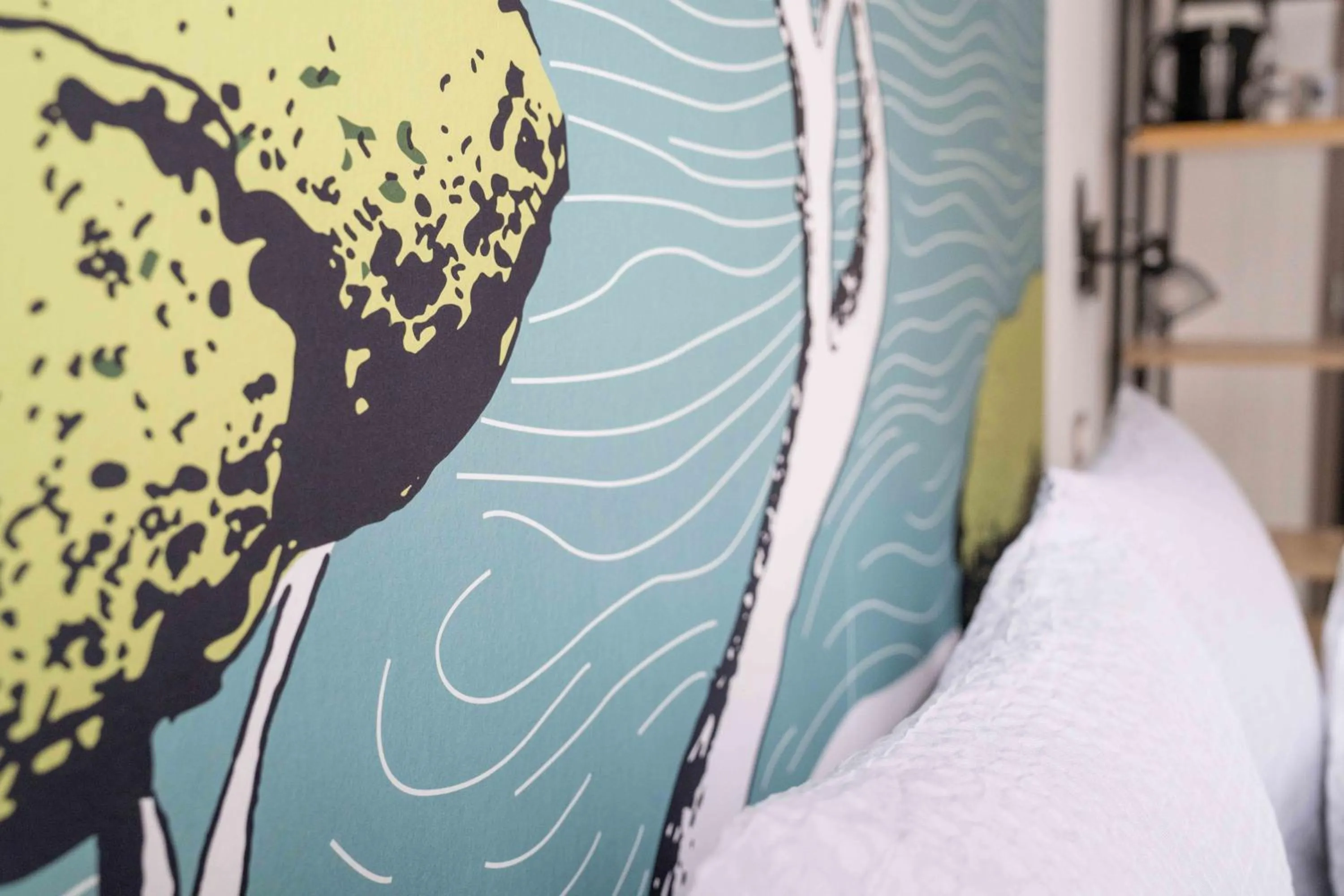 Decorative detail, Bed in Hotel Txutxu-Mutxu