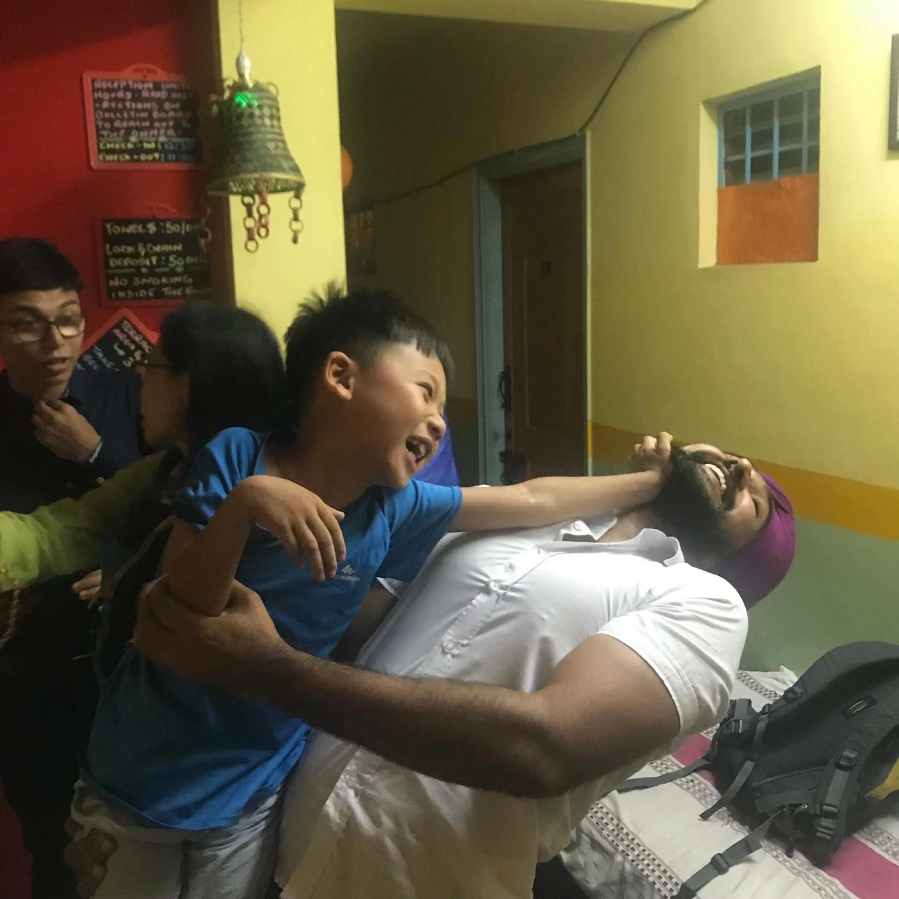 Staff in The Little Blue Window Hostel