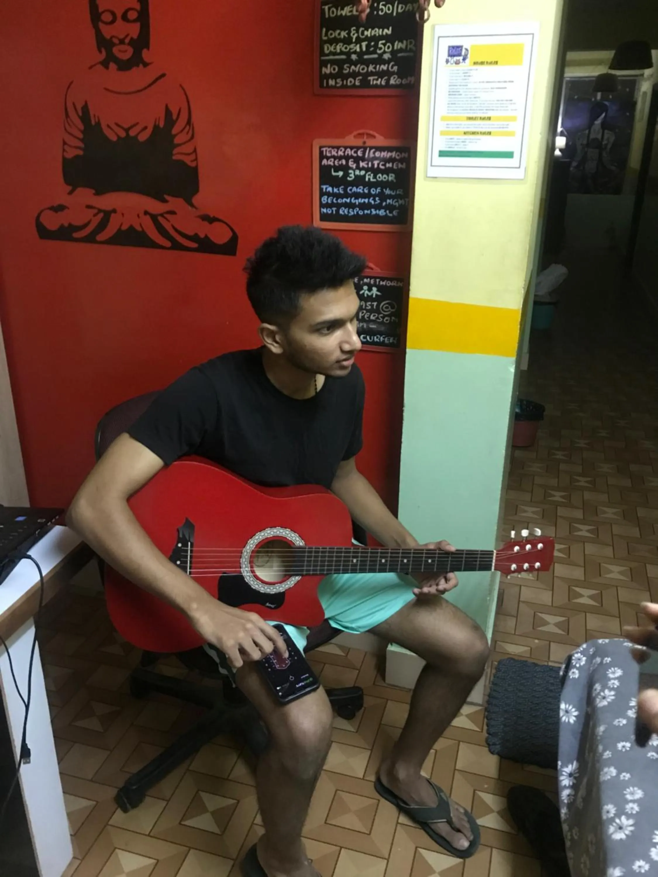 People in The Little Blue Window Hostel