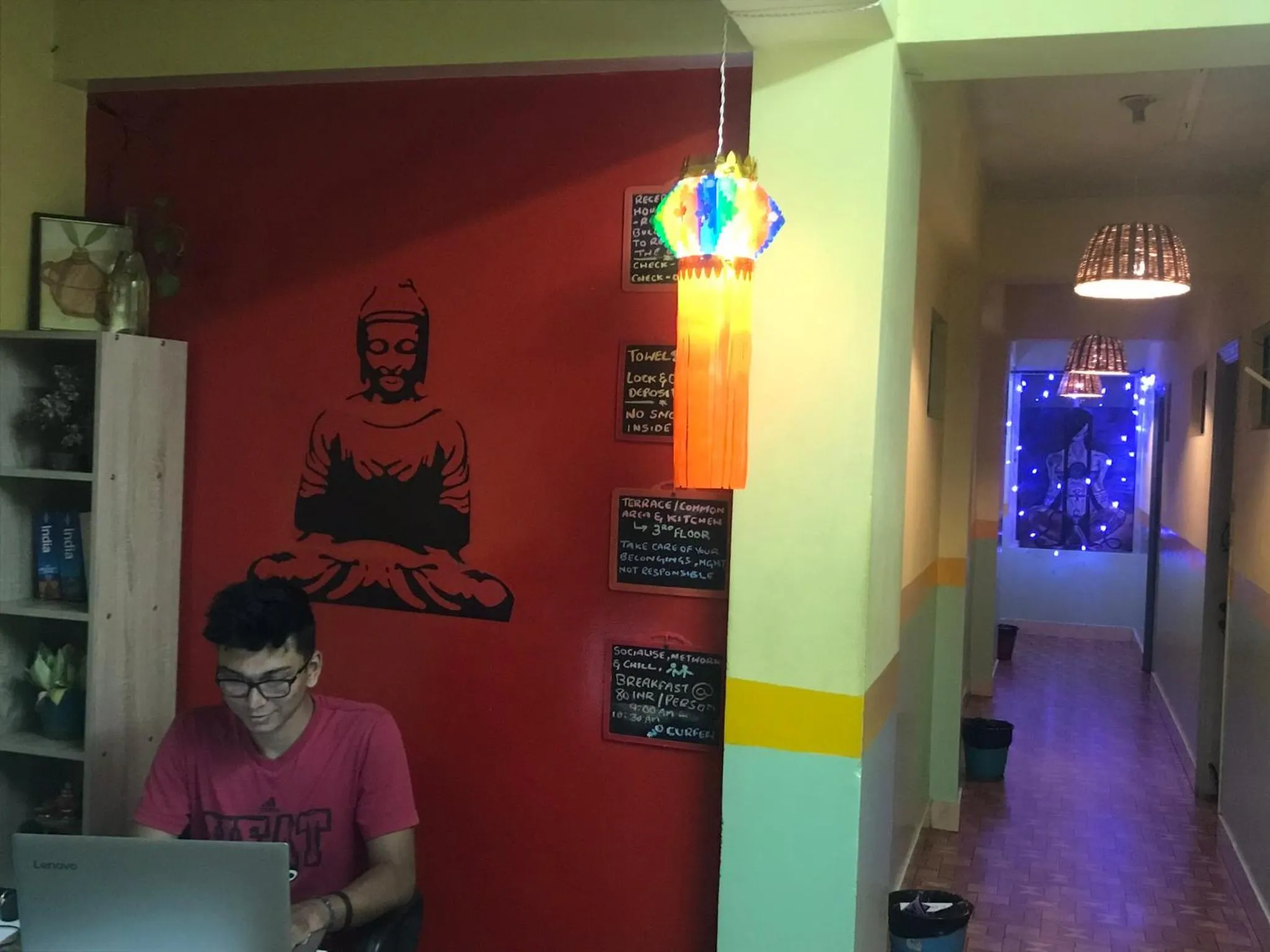 Facade/entrance in The Little Blue Window Hostel