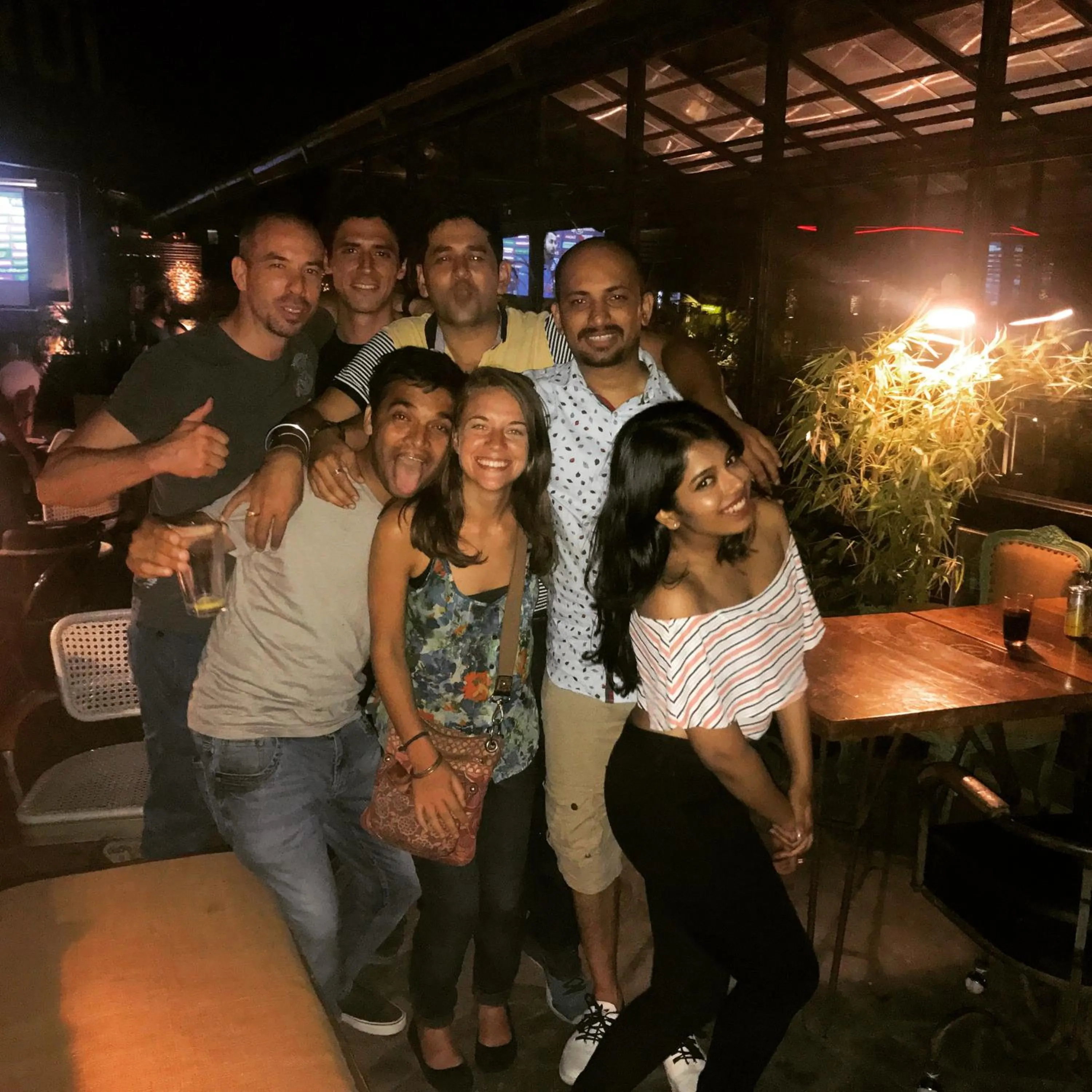 Evening entertainment in The Little Blue Window Hostel